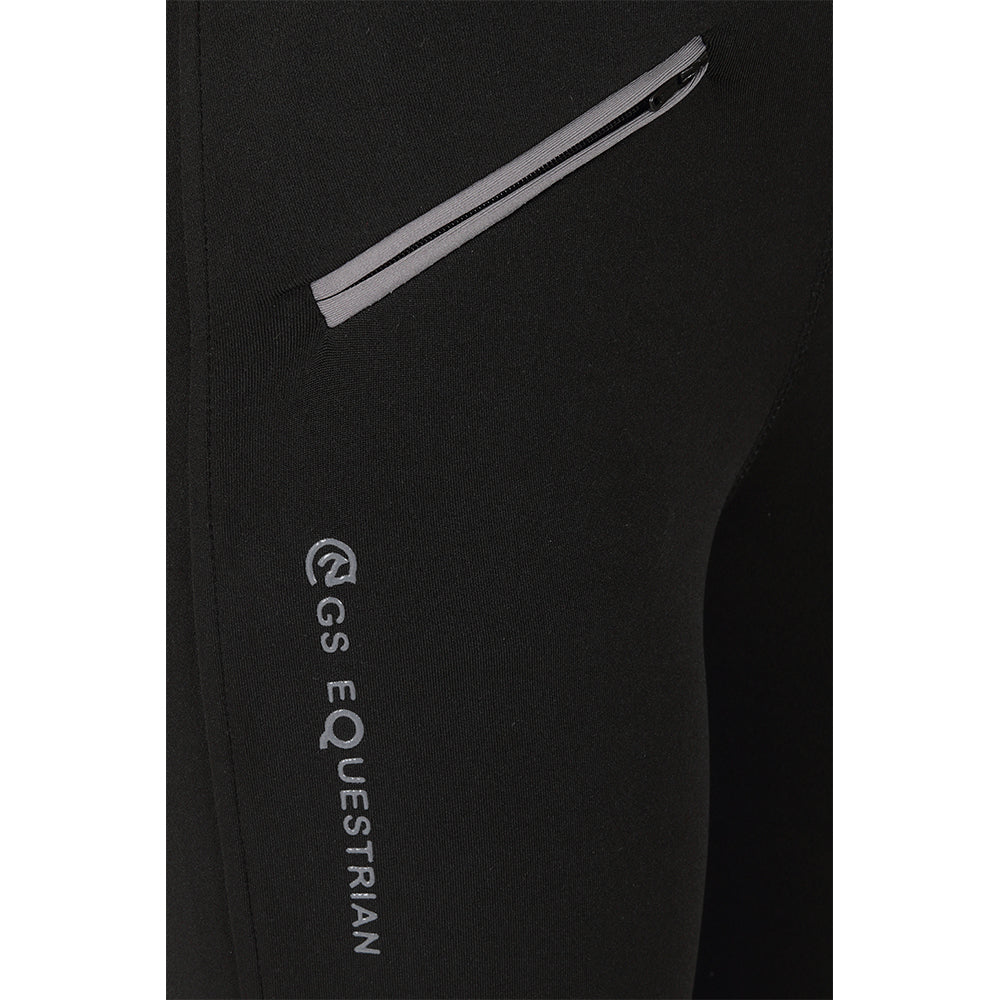 GS Equestrian Mariah Ladies Silicone Knee Contrast Riding Tights - Image 17