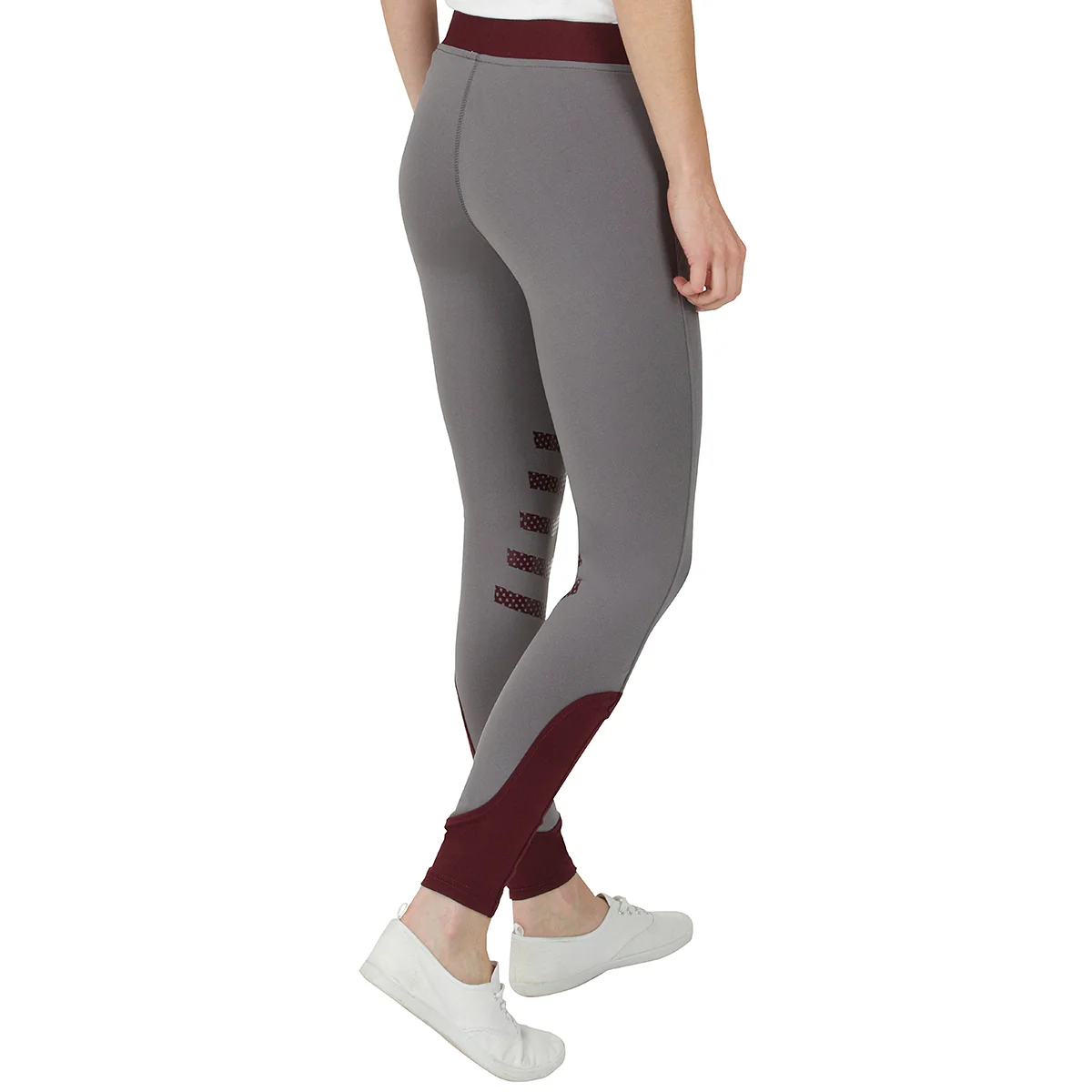 GS Equestrian Mariah Ladies Silicone Knee Contrast Riding Tights - Image 18