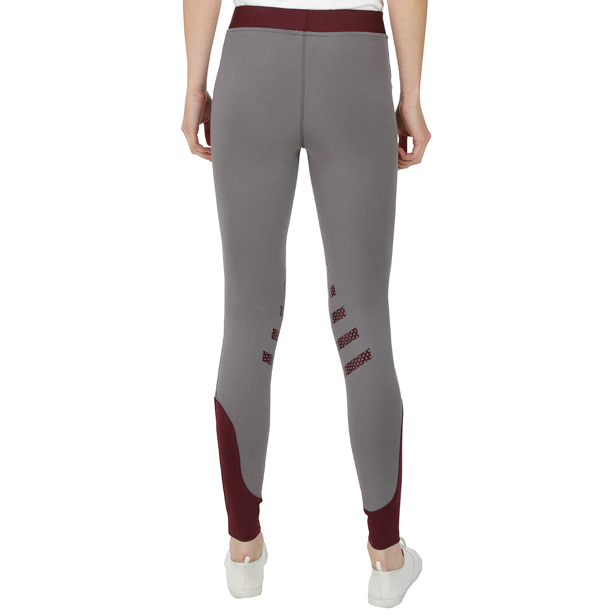 GS Equestrian Mariah Ladies Silicone Knee Contrast Riding Tights - Image 19