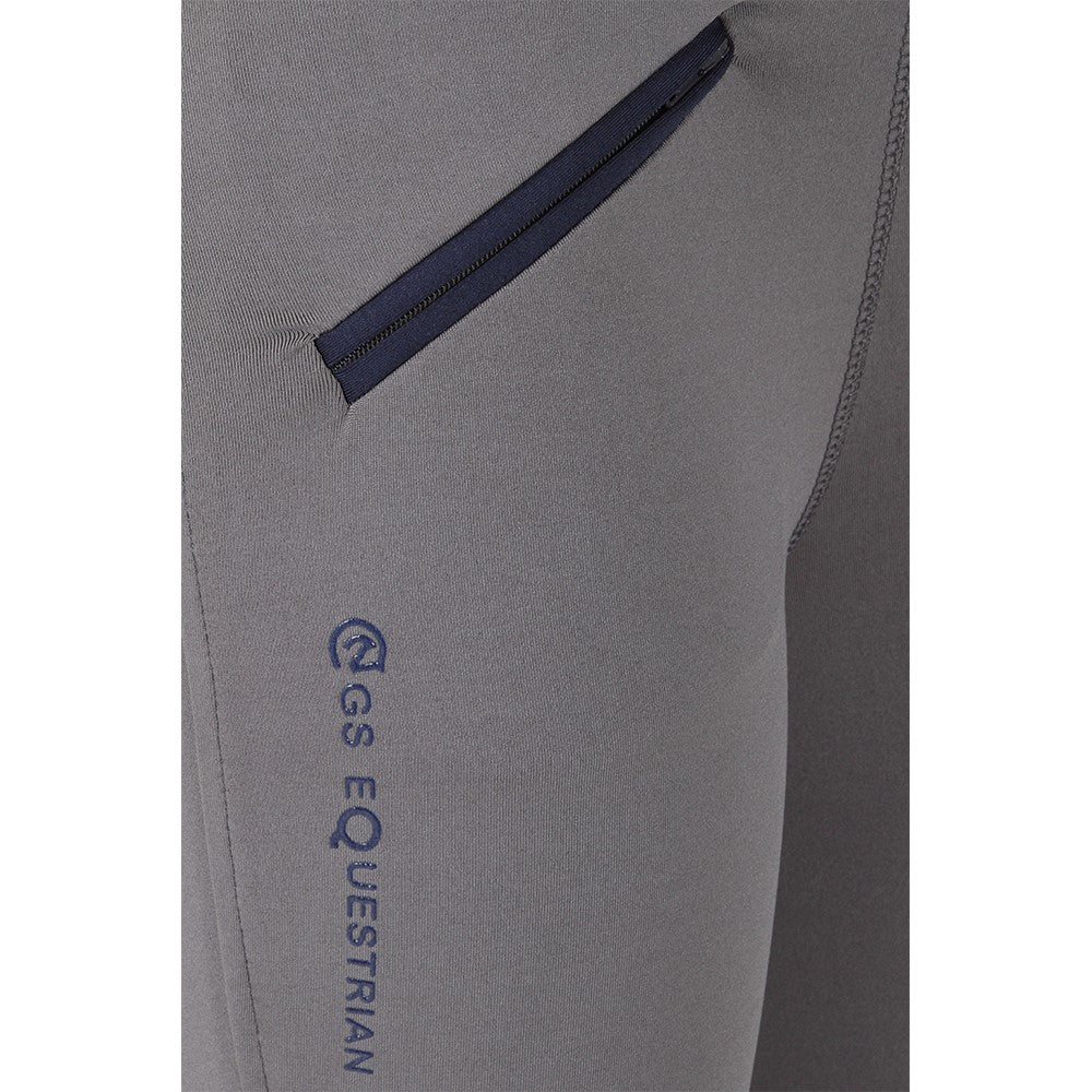 GS Equestrian Mariah Ladies Silicone Knee Contrast Riding Tights - Image 4