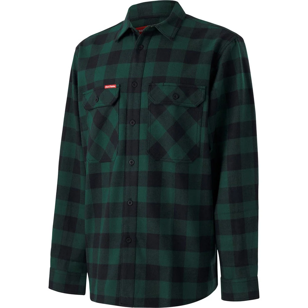 Hard Yakka Men Long Sleeve Check Flannel Shirt - Image 8