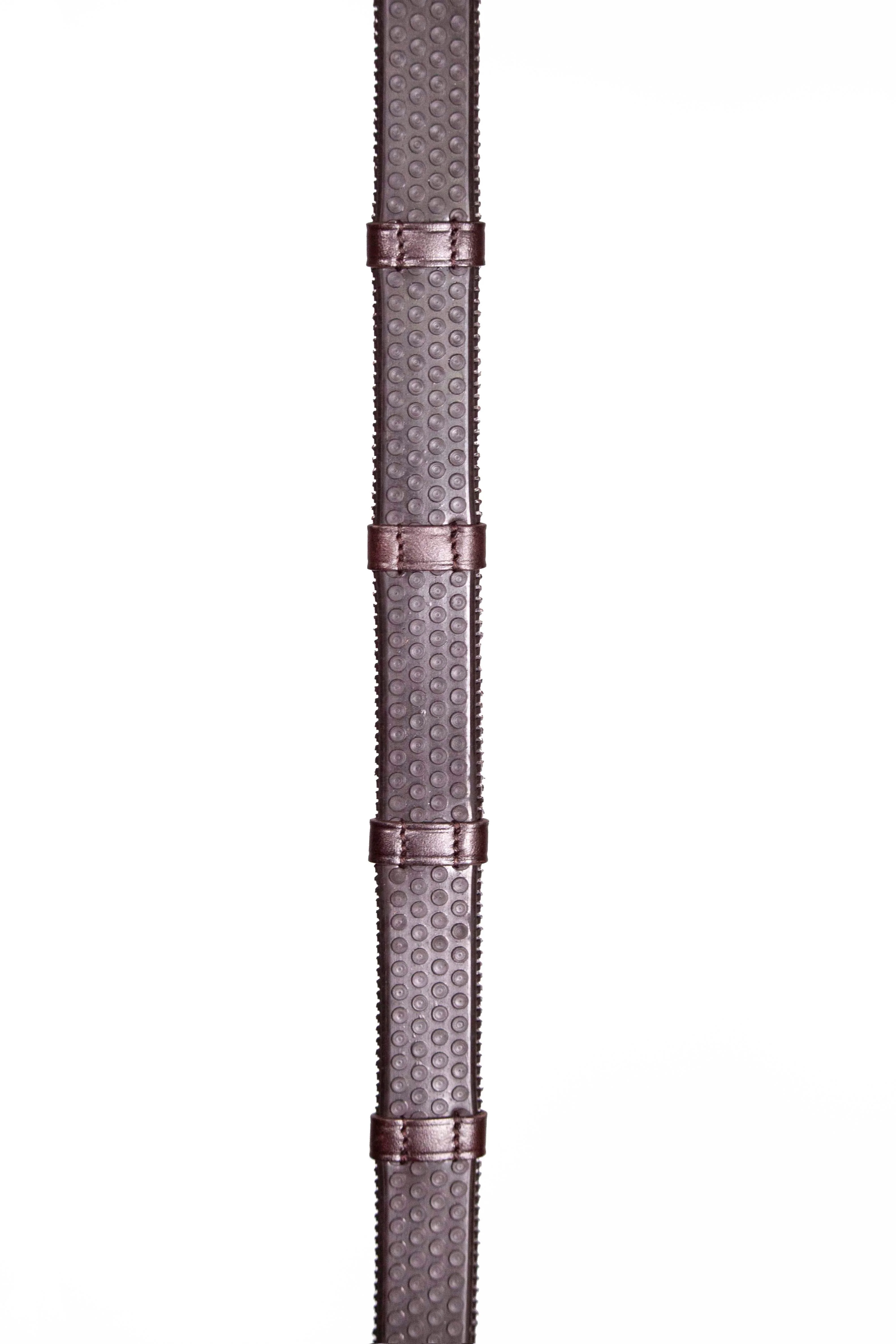 Henry James Large Pimple Hybrid Rubber Reins With Leather Stoppers - Image 6