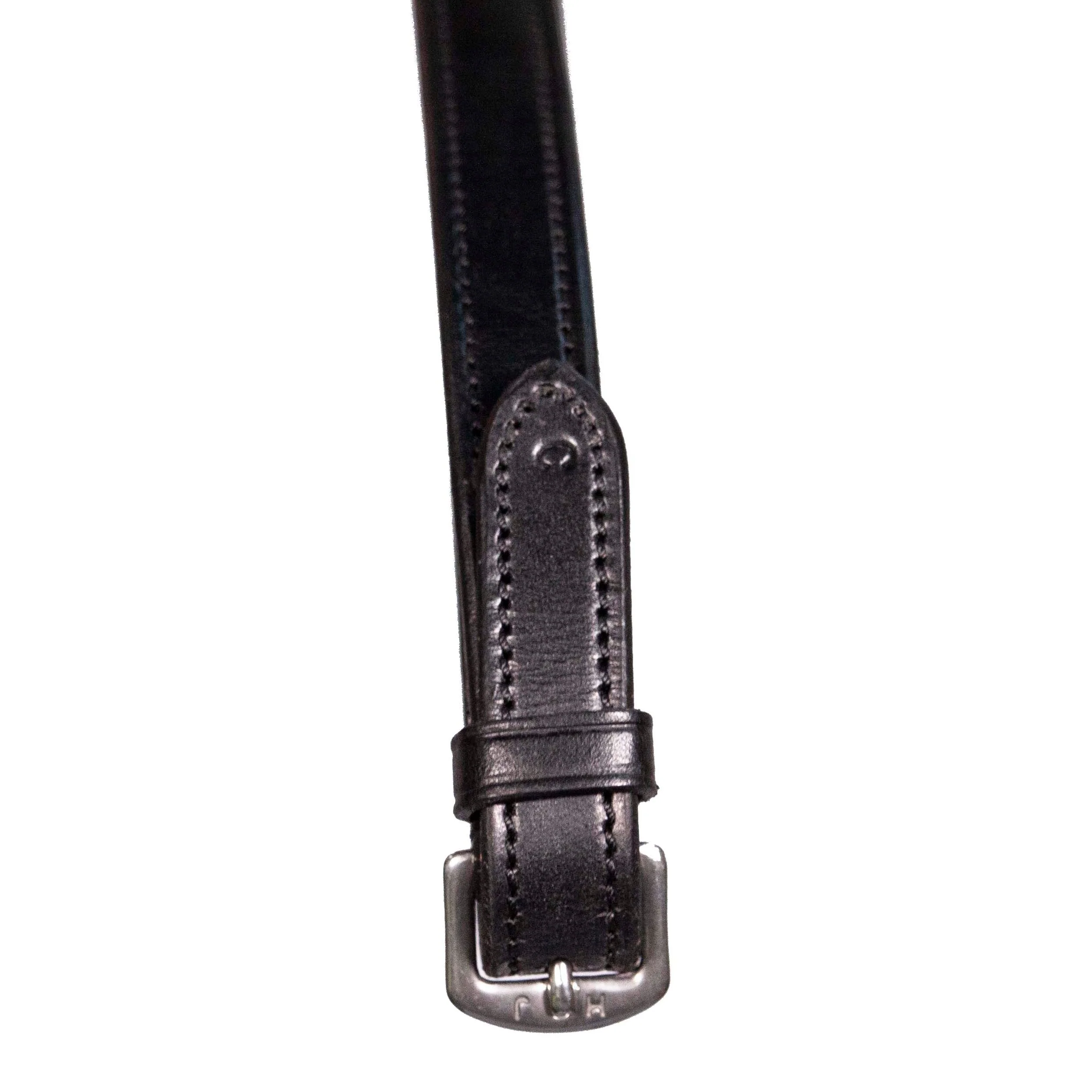 Henry James Small Pimple Hybrid Rubber Reins With Leather Stoppers - Image 5