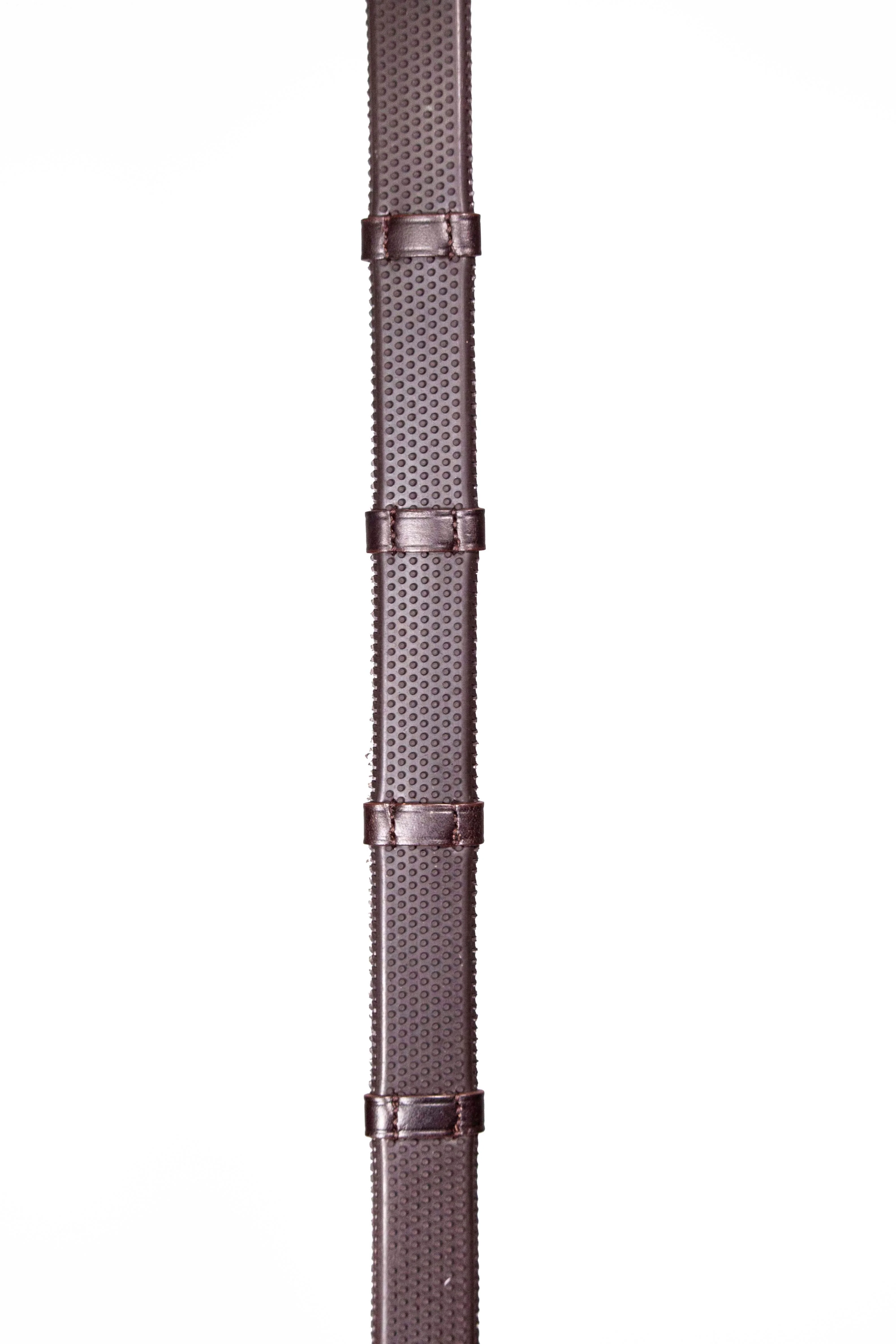Henry James Small Pimple Hybrid Rubber Reins With Leather Stoppers - Image 6
