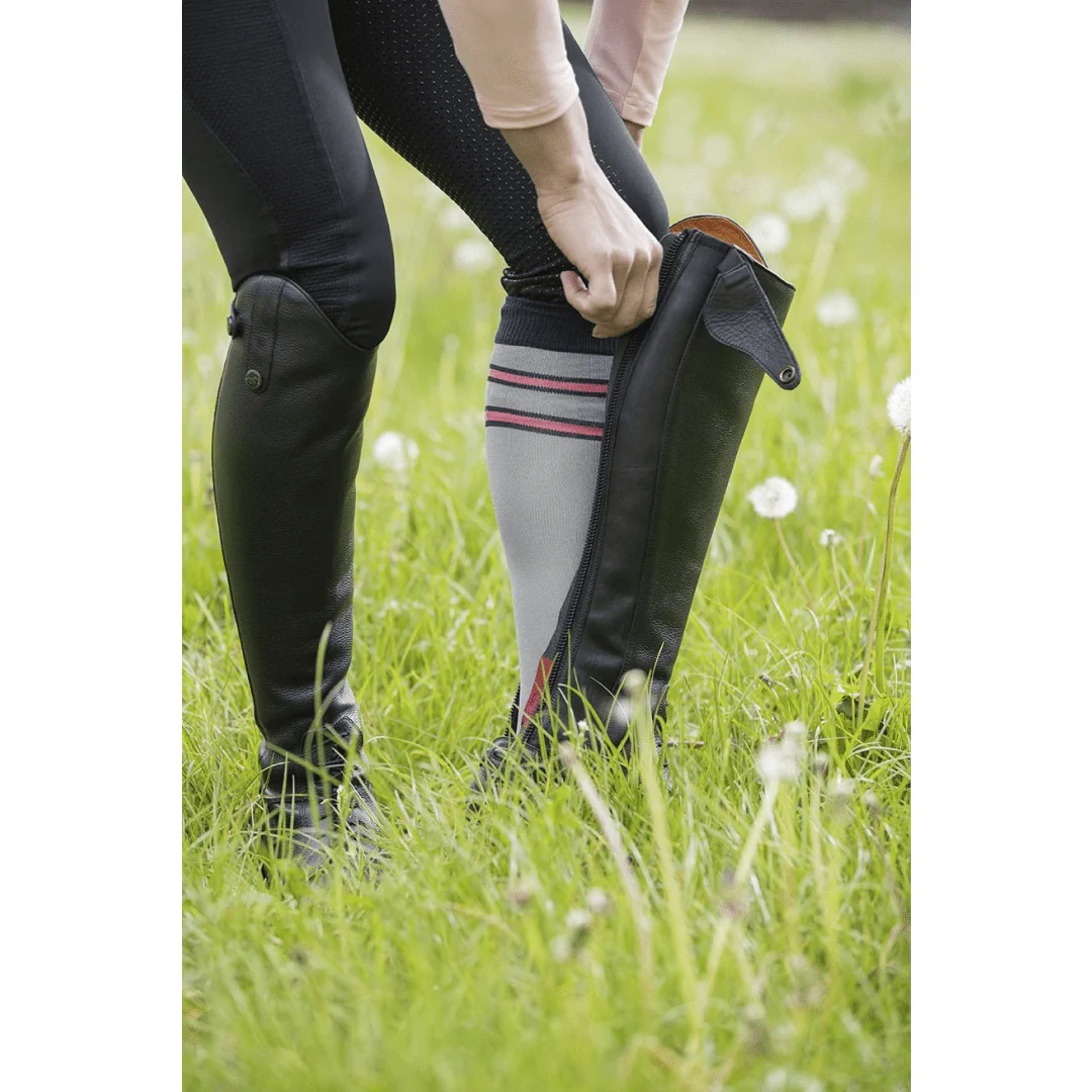 HKM Mesh Style Silicone Full Seat 3/4 Riding Leggings - Image 7