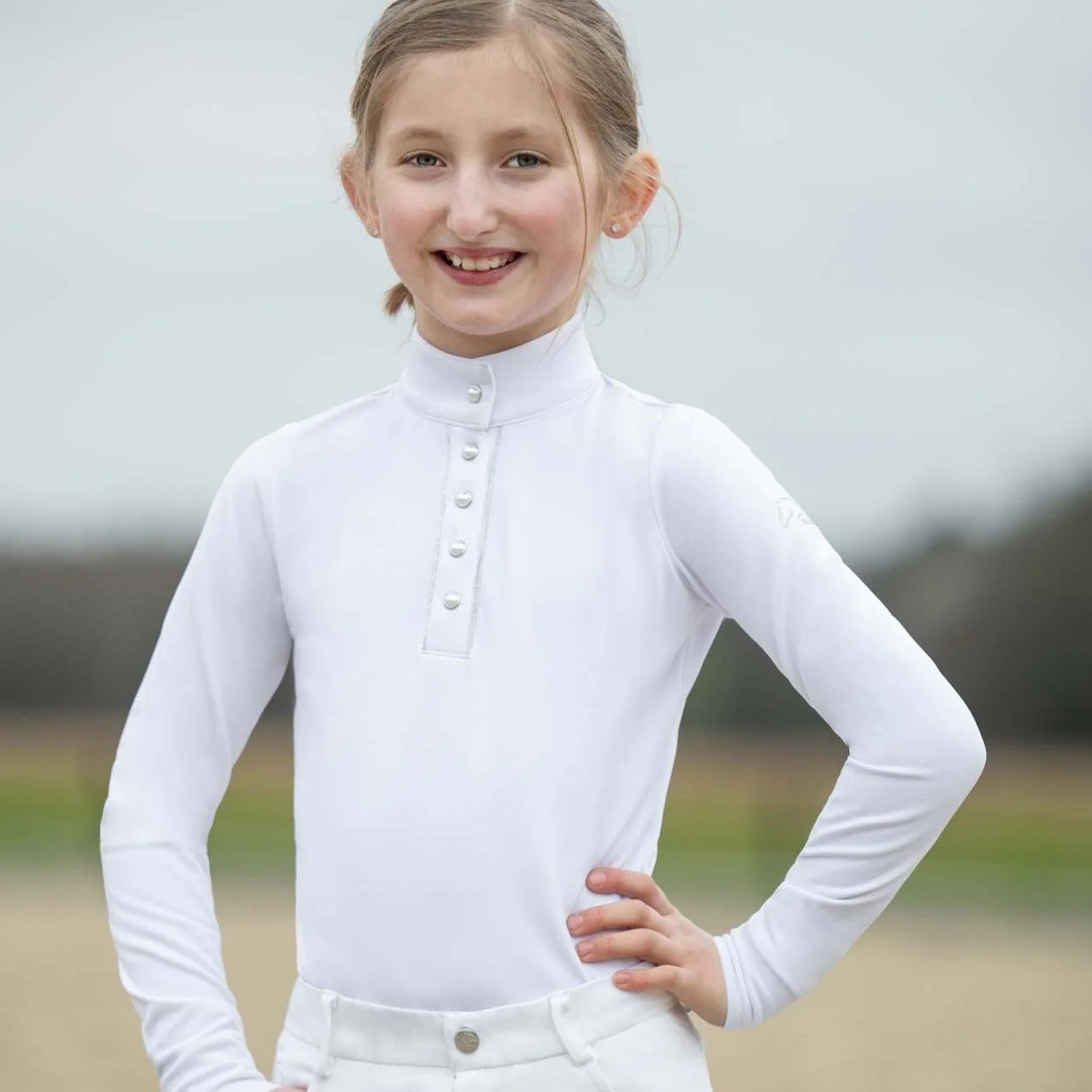 HKM Children's Long Sleeve Competition Shirt -Emilia Kids- - Image 4
