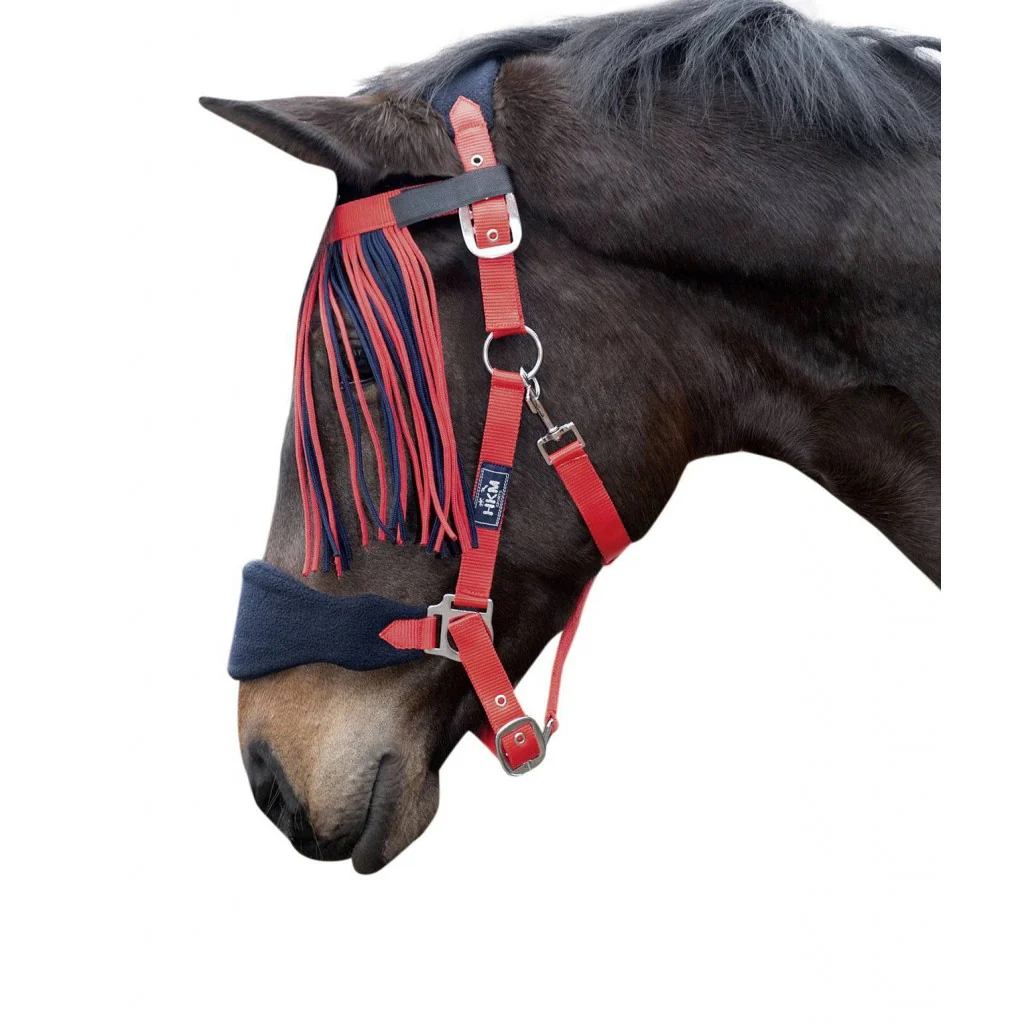 HKM Head Collar & Lead Rope with Panic Hook & Fly Fringe - Image 7