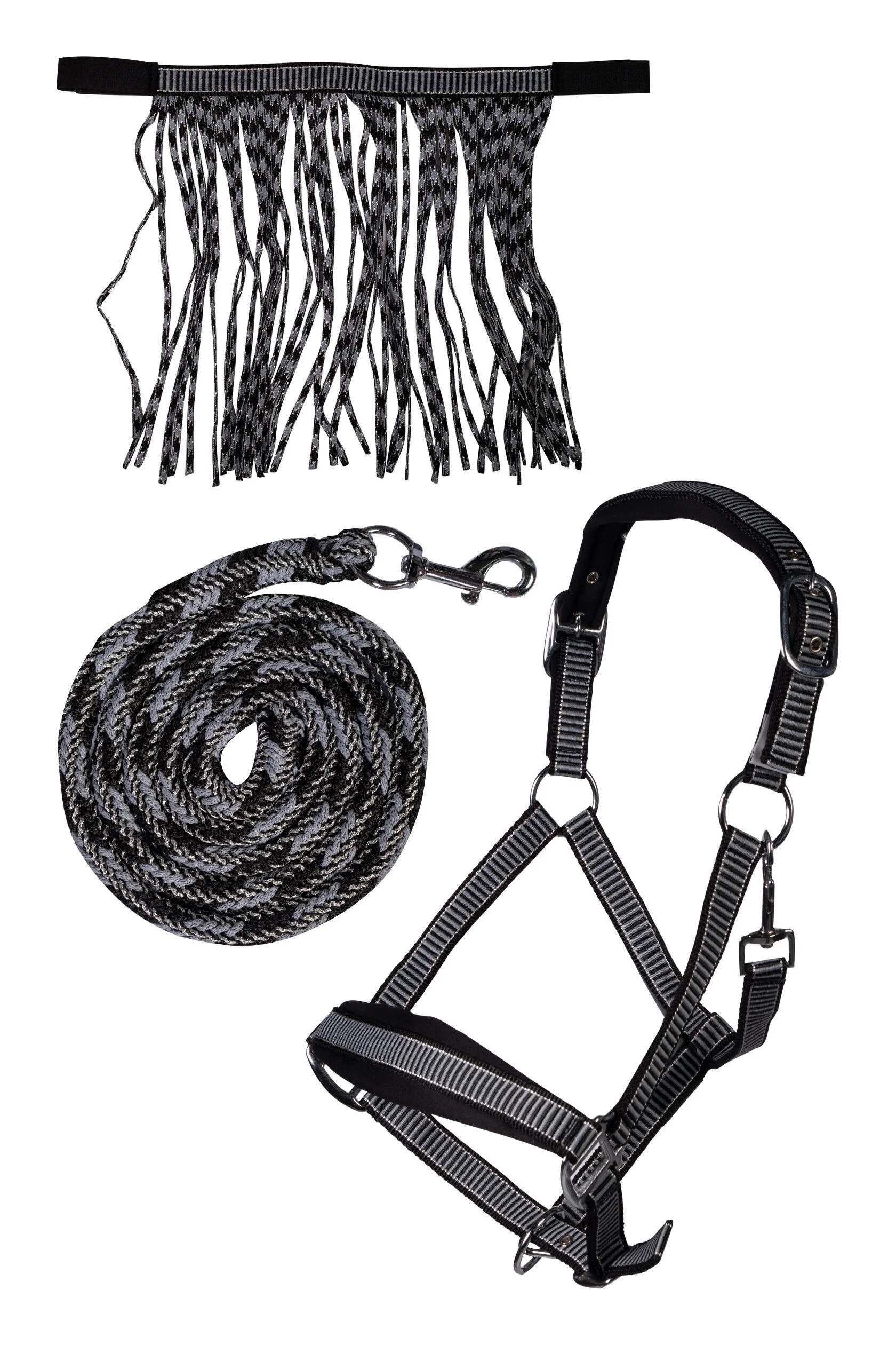 HKM Head Collar Set -Lilly- with Snap Hook & Fly Fringe - Image 4