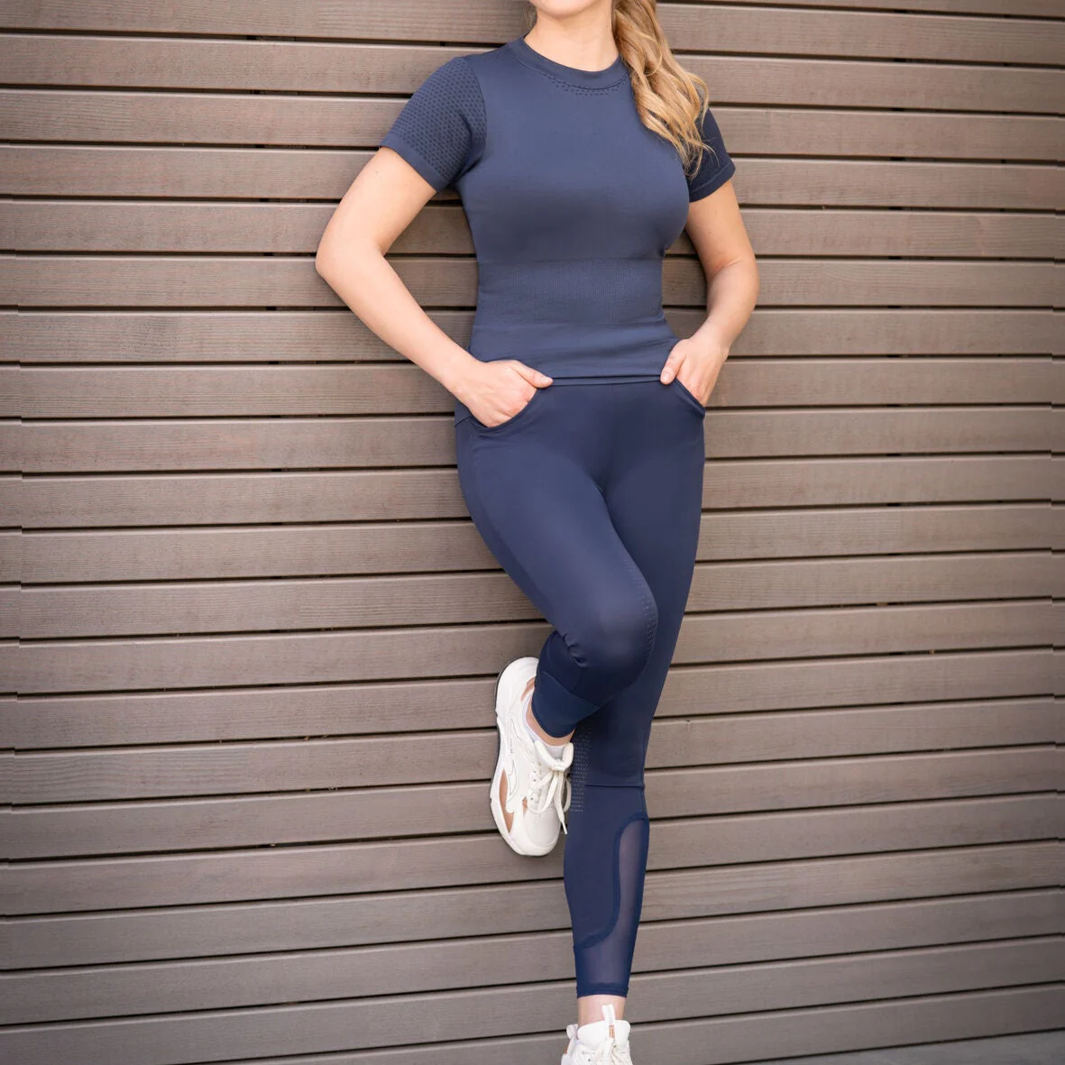 HKM Ladies Silicone Full Seat Riding Leggings -Mesh II- - Image 5