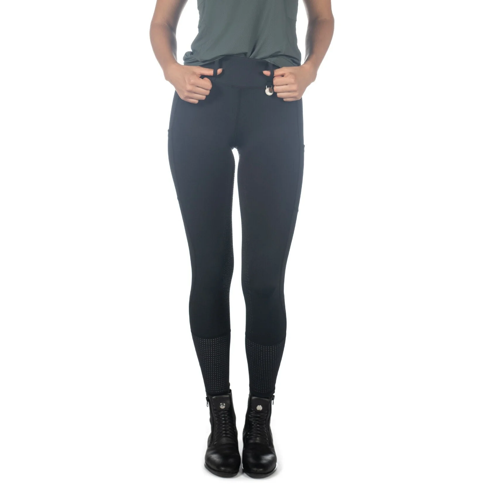 HKM Ladies Silicone Full Seat Riding Tights -Juna- - Image 49