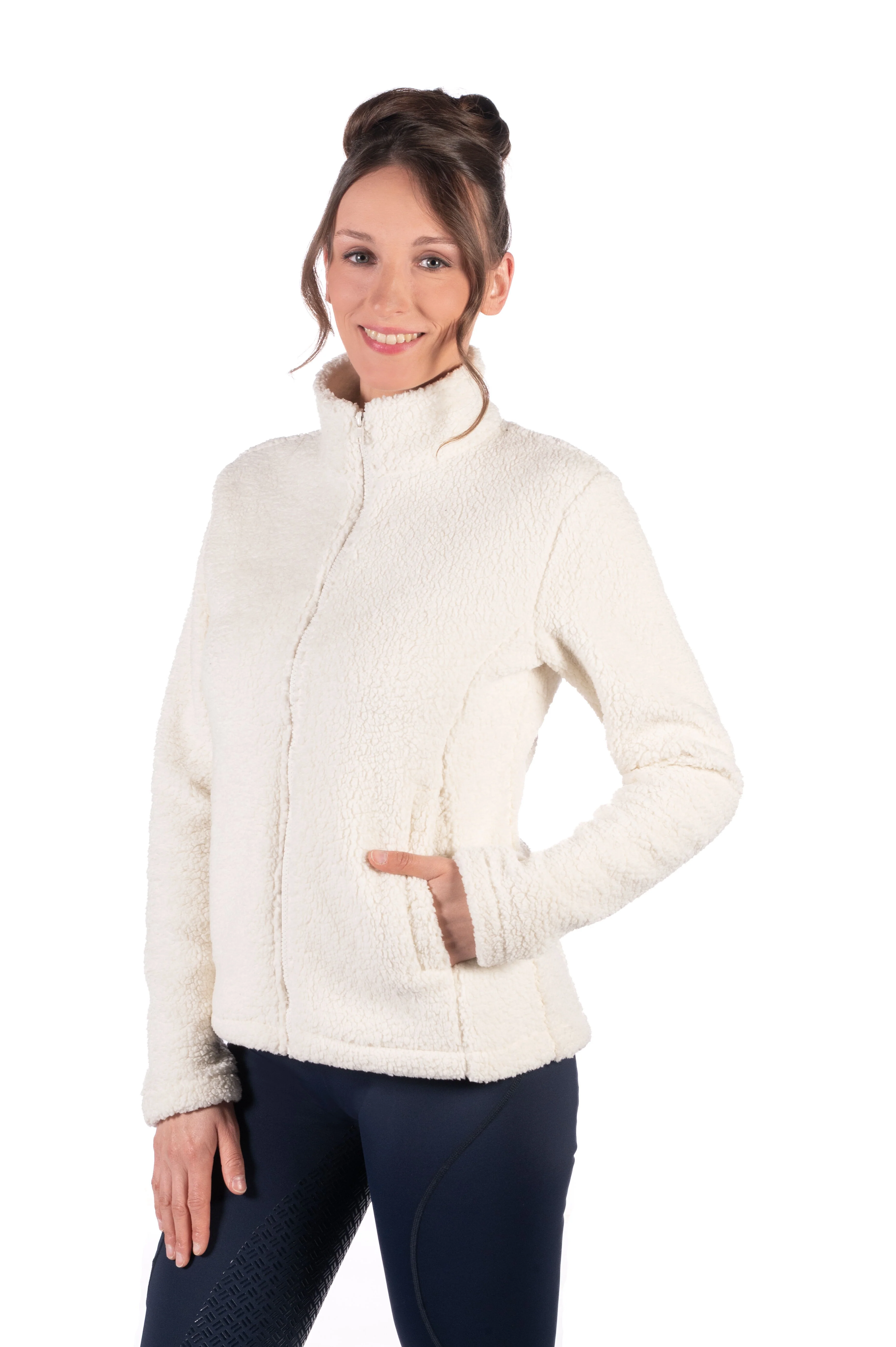 HKM Ladies Teddy Jacket -Cloud- - Image 2