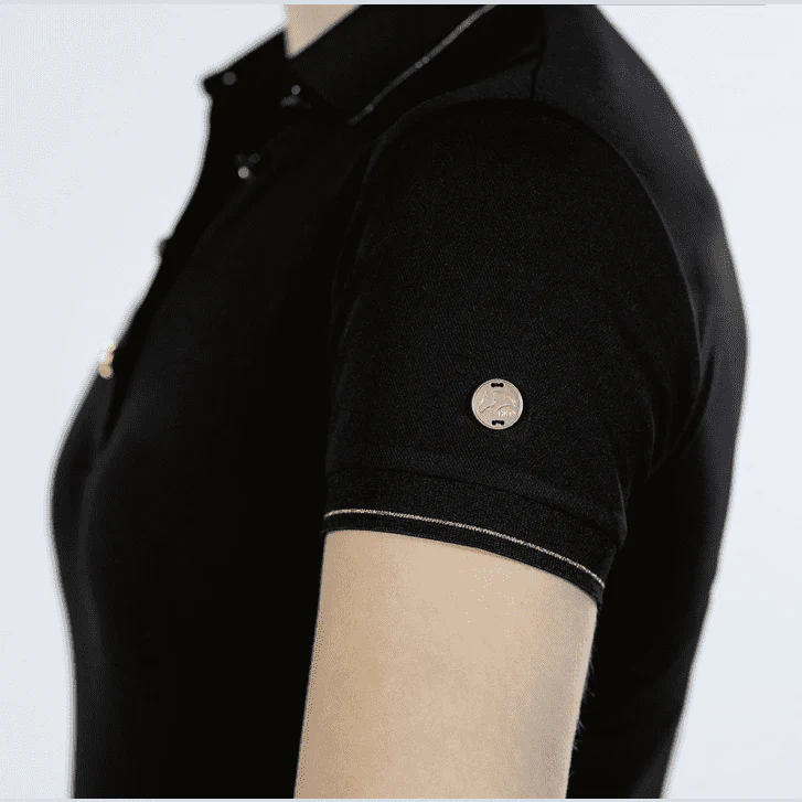 HKM Rose-Gold Glamour Style Polo Shirt - Image 4