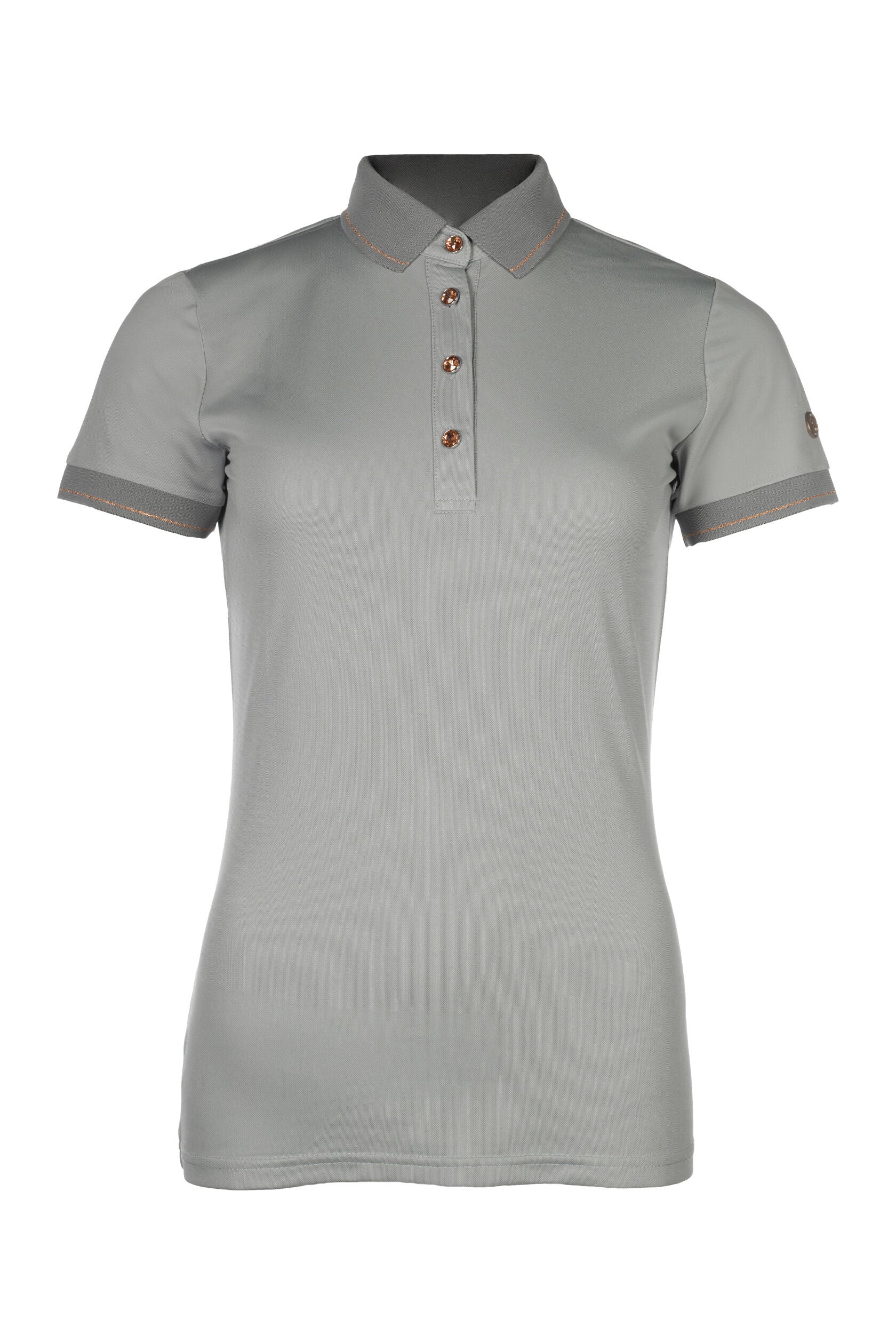 HKM Rose-Gold Glamour Style Polo Shirt - Image 7