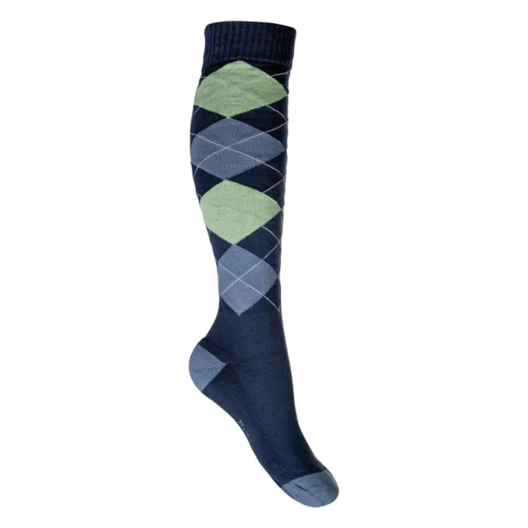 HKM Riding Socks Checked -Warming Up - Image 5