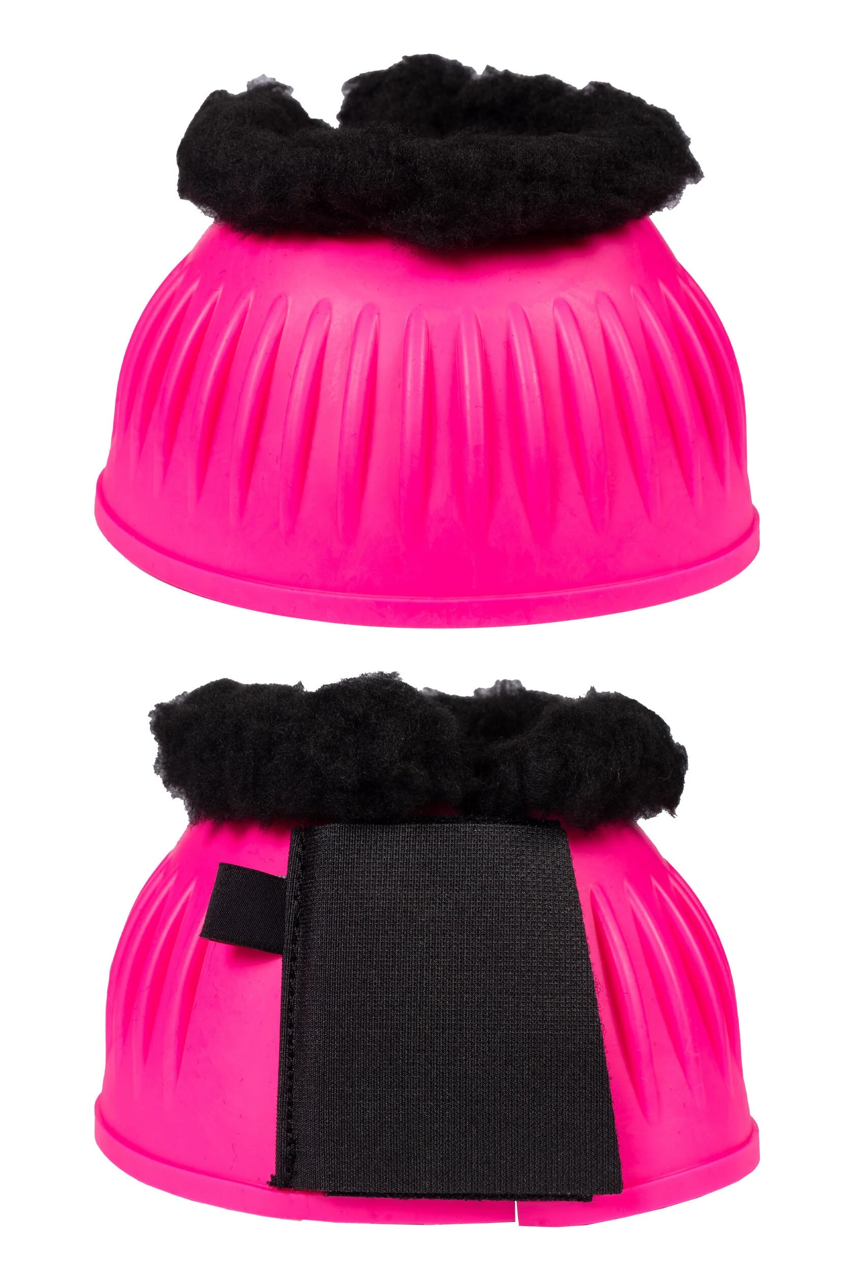 HKM Rubber Over Reach Boots -Atlanta Neon- with Fur - Image 3