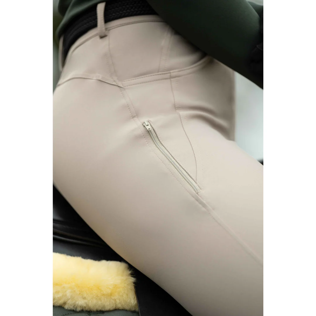 HKM Women's Knee Patch Breeches -Ari Mid Rise- - Image 2