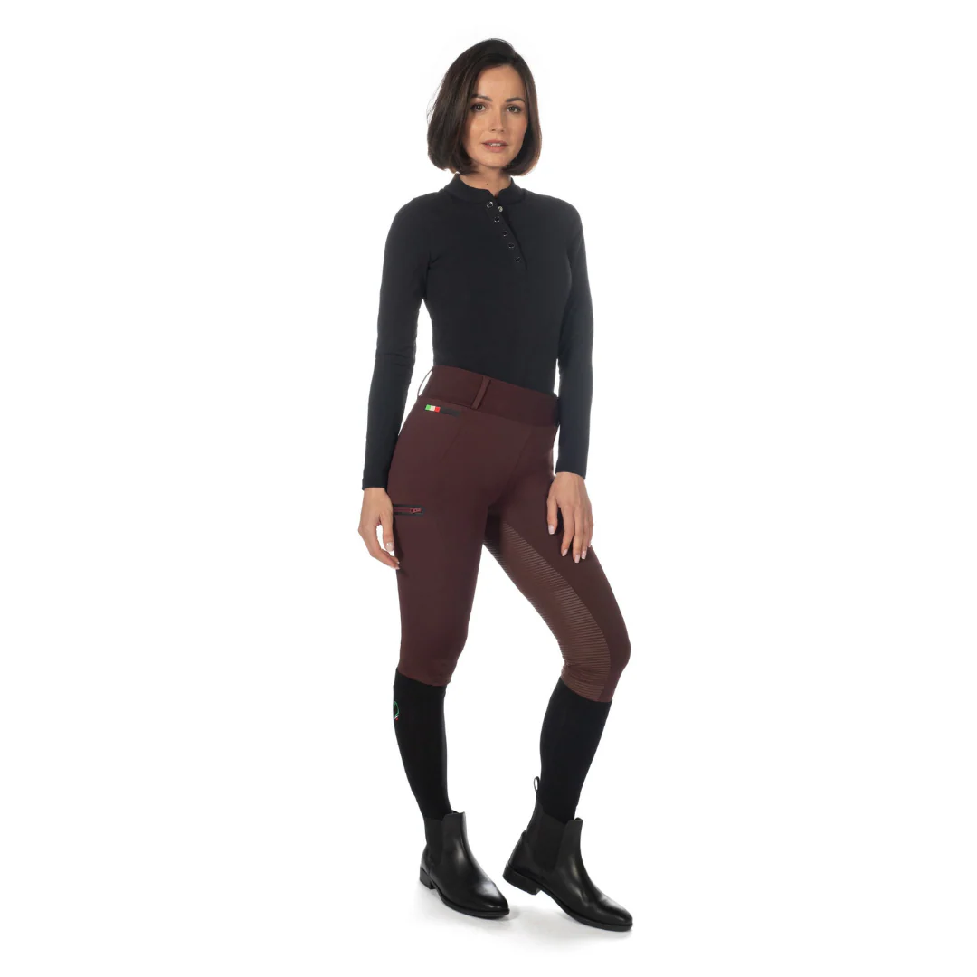 HKM Women's Silicone Full Seat Riding Tights -Livigno- - Image 4