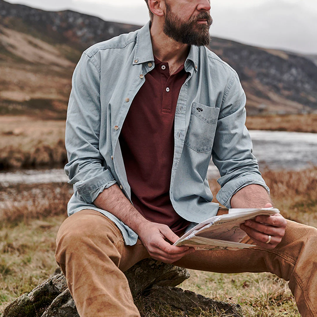 Hoggs of Fife Archerfield Men's Denim Shirt - Image 6