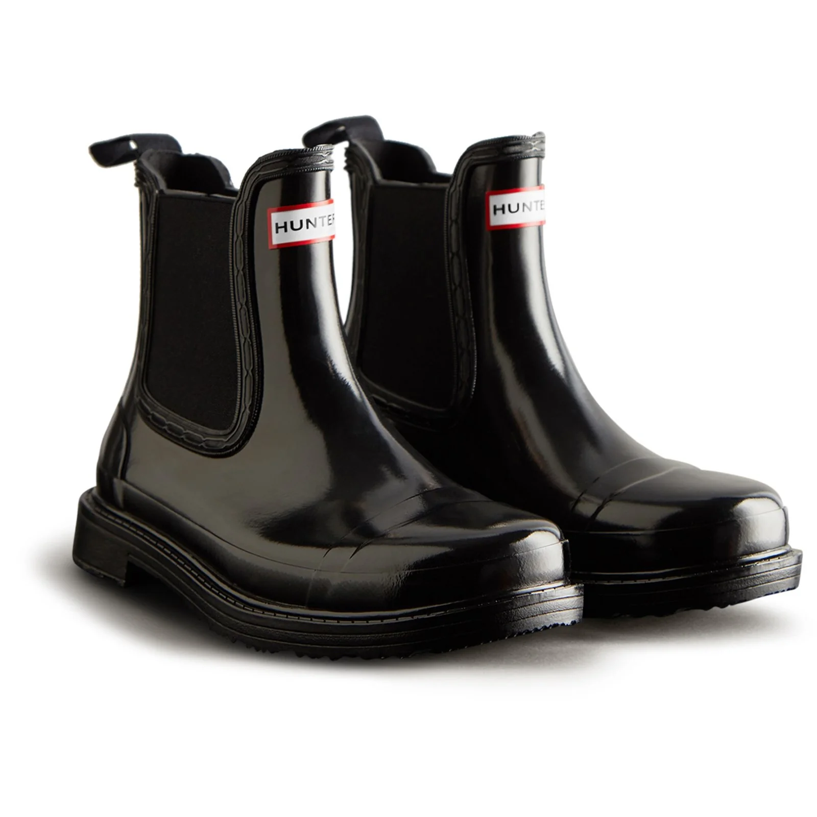 Hunter Women Commando Gloss Chelsea Boots