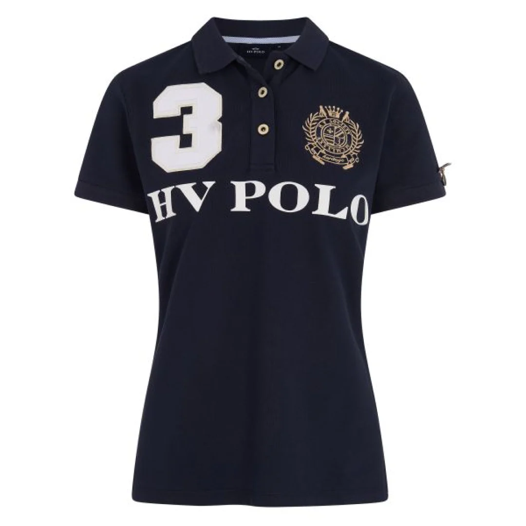 HV Polo Women's Favouritas EQ Blue Short Sleeve Polo Shirt - Image 4