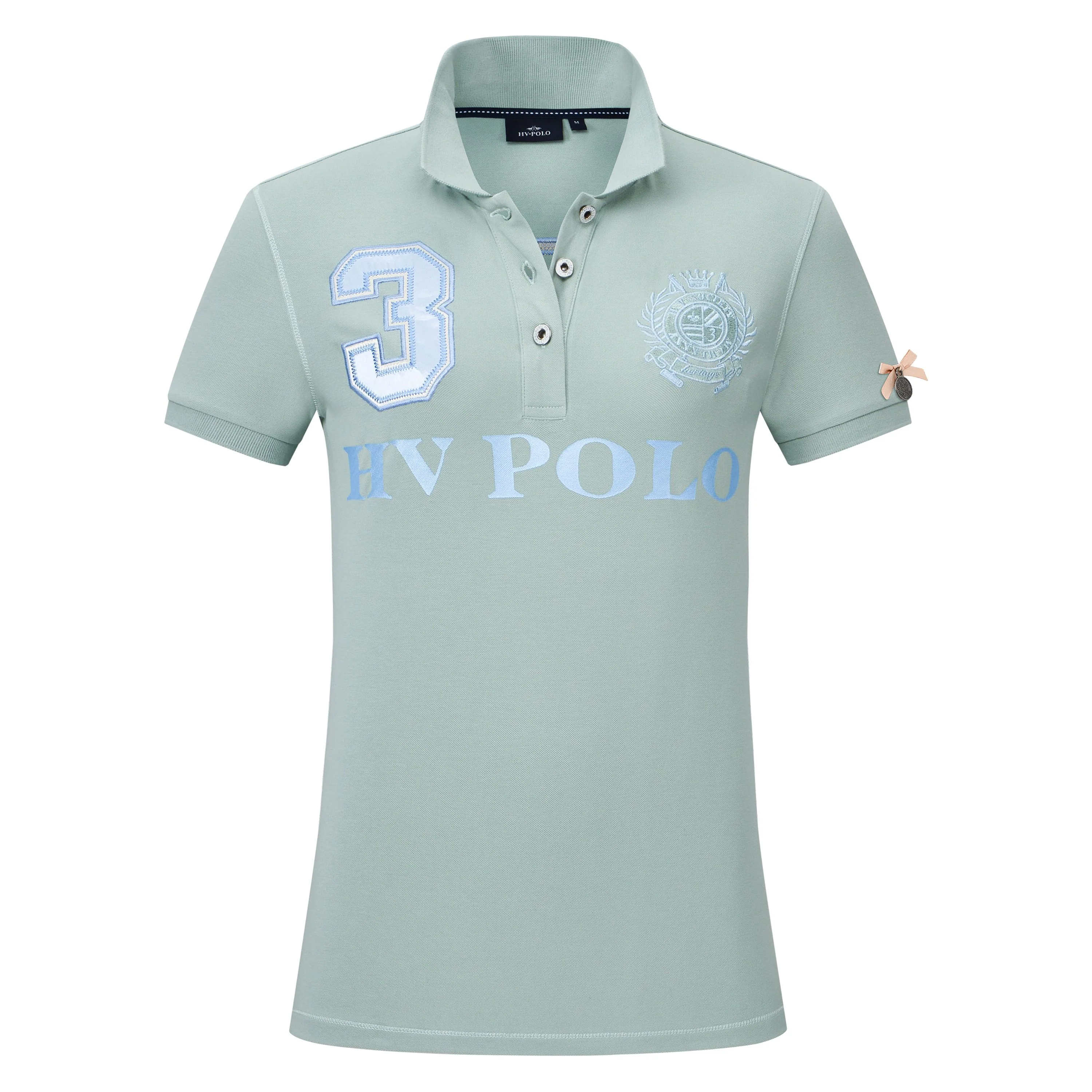 HV Polo Women's Favouritas EQ Blue Short Sleeve Polo Shirt - Image 7