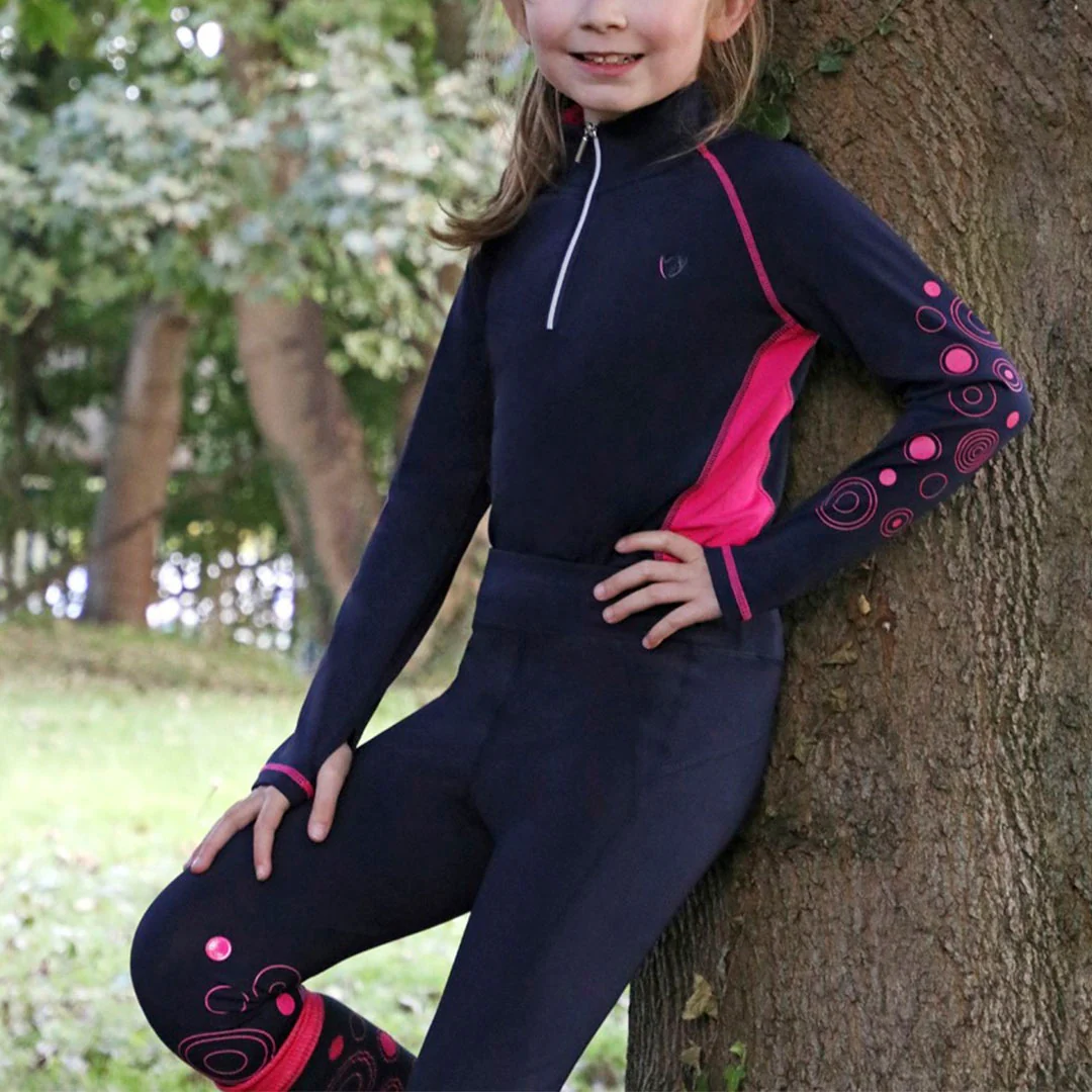 Hy Equestrian DynaMizs Ecliptic Junior Knee Grip Riding Tights - Image 10