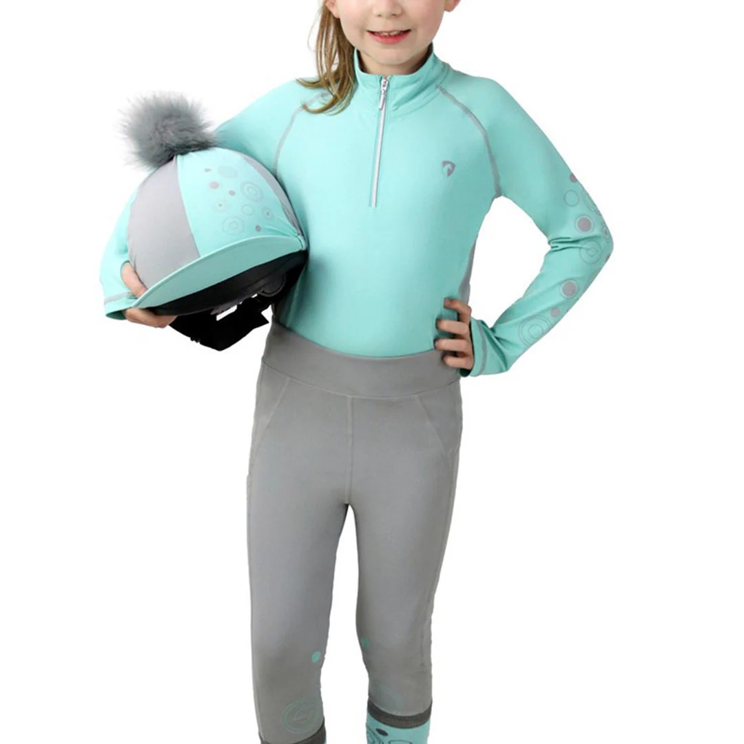Hy Equestrian DynaMizs Ecliptic Junior Knee Grip Riding Tights - Image 7