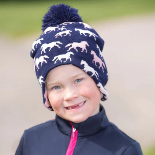 Hy Equestrian Flaine Children's Bobble Hat - Image 4