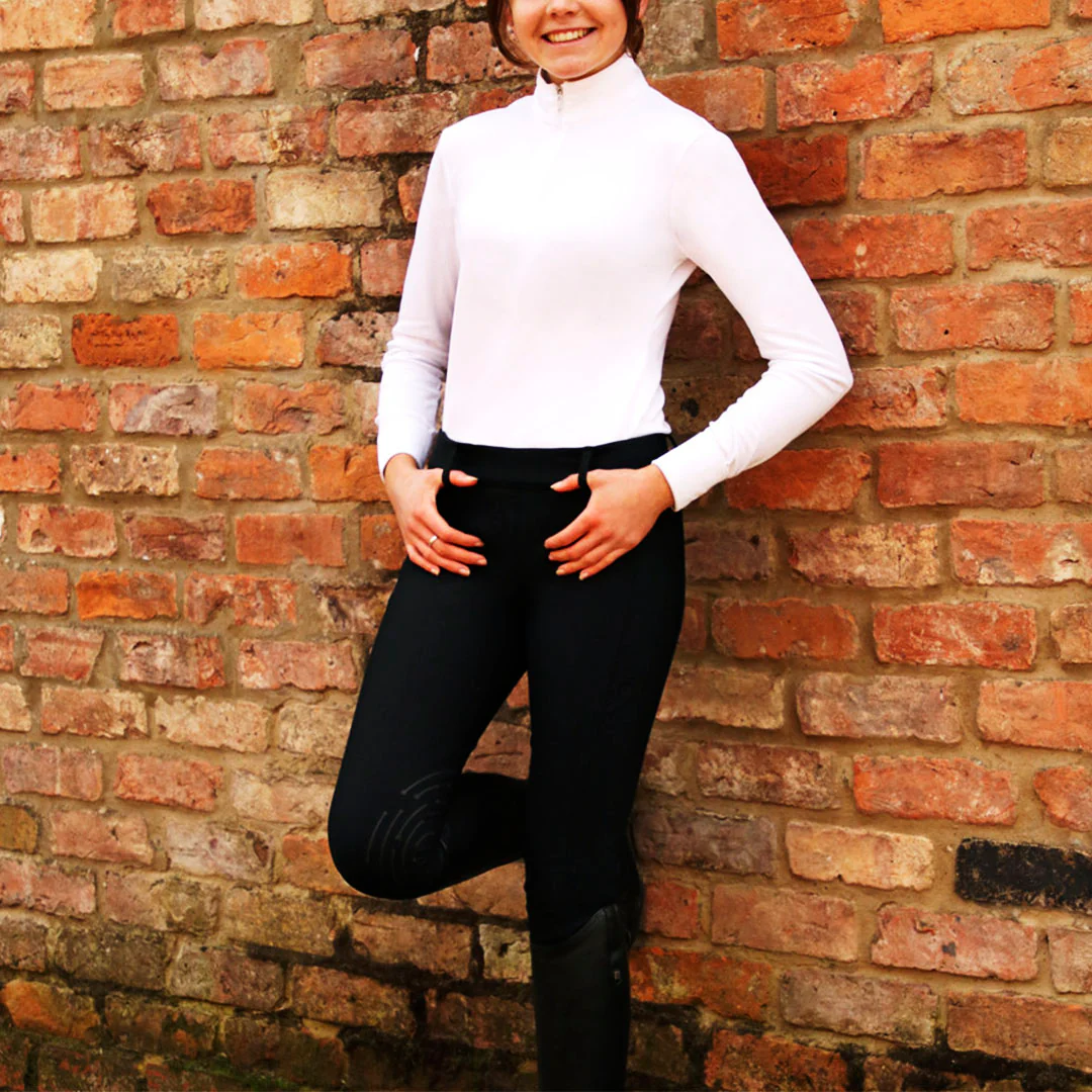 Hy Equestrian Glacial Ladies Softshell Knee Grip Riding Tights - Image 12