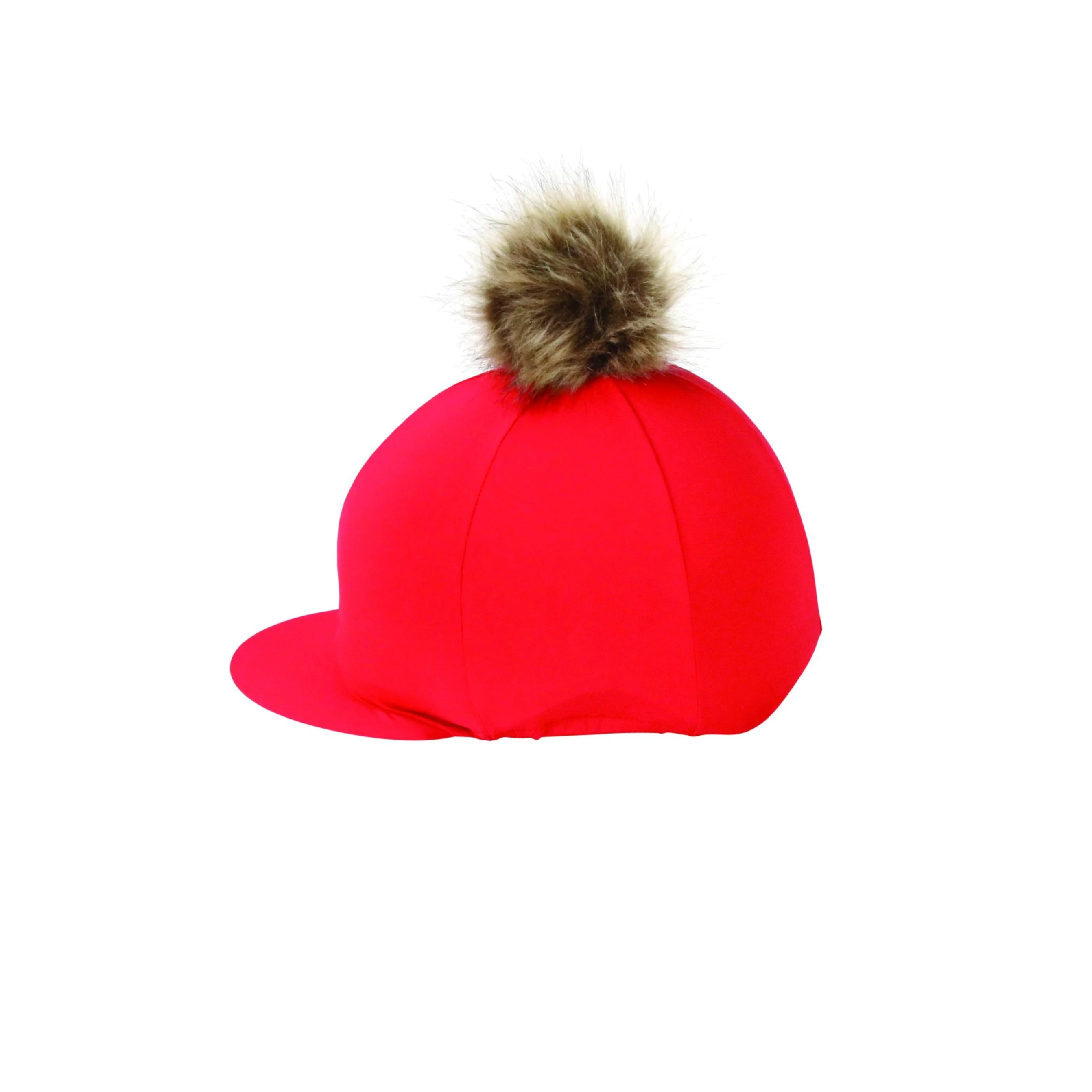 Hy Equestrian Hat Cover with Faux Fur Pom Pom - Image 3