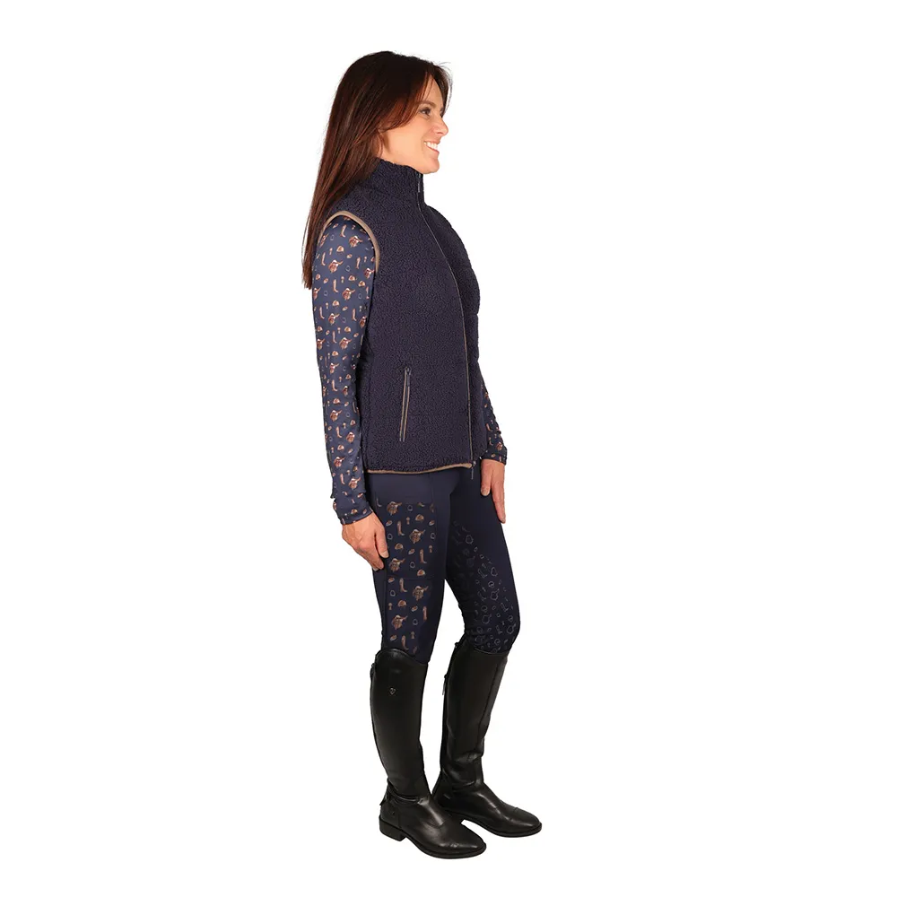 Hy Equestrian Ladies Elevate Country Teddy Fleece Gilet - Image 3