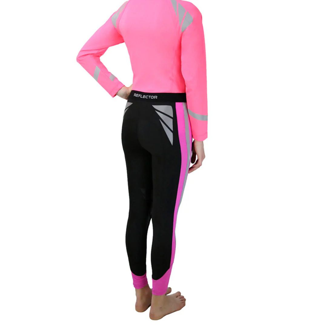 Hy Equestrian Ladies Reflector Riding Tights - Image 3