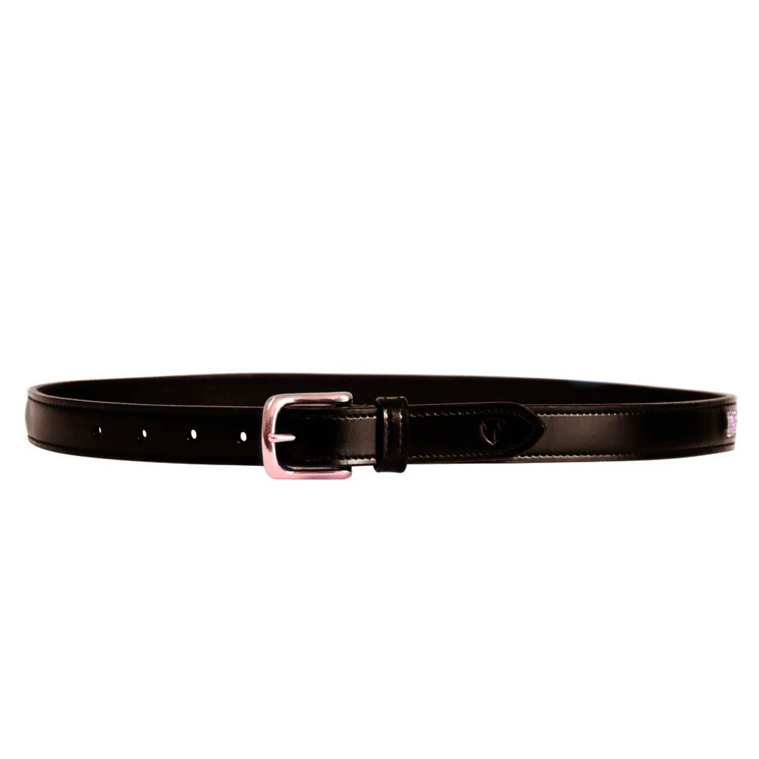 Hy Equestrian Rosciano Rose Gold Detail Leather Belt - Image 2