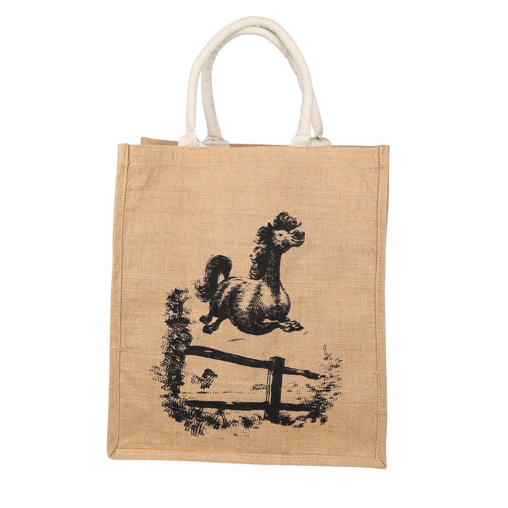 Hy Equestrian Thelwell Collection Large Hessian Bag