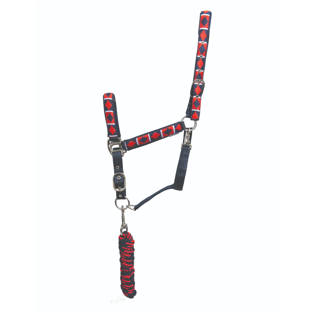Hy Equestrian Woven Polo Head Collar and Lead Rope - Image 5