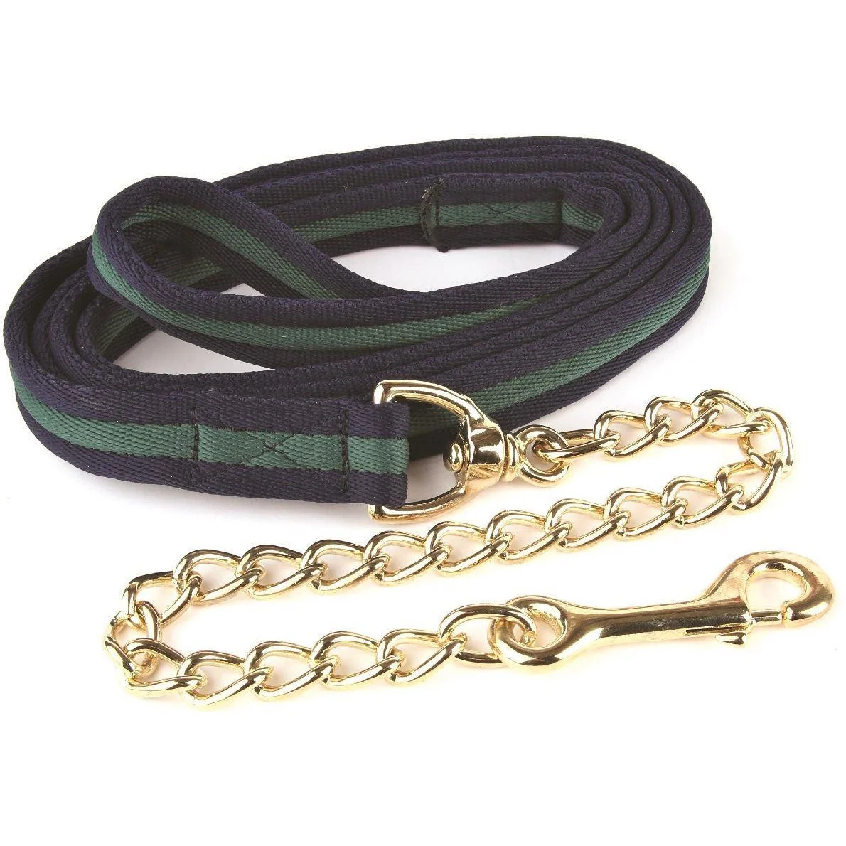 Hy Soft Webbing Lead Rein with Chain - Image 2