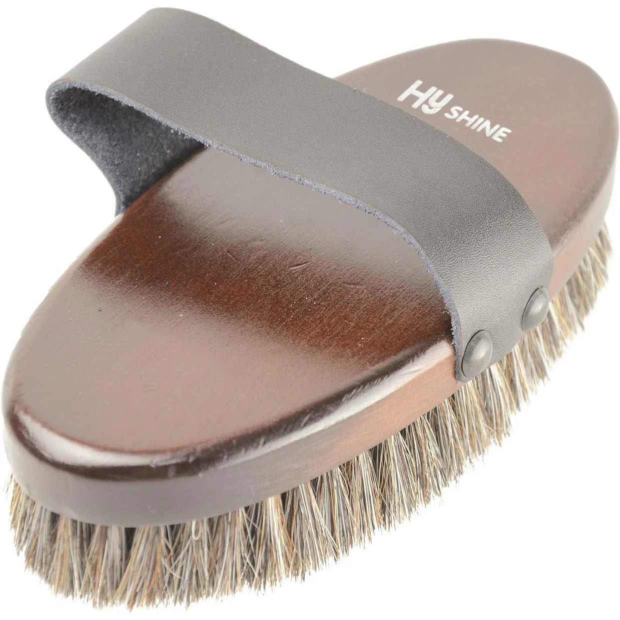 HySHINE Deluxe Horse Hair Wooden Body Brush - Image 2