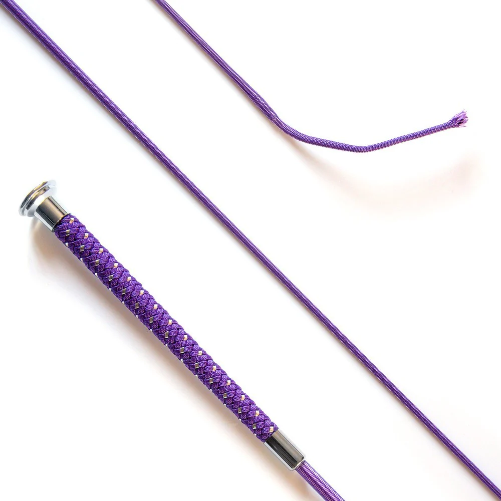 KM Elite Dressage Whip with Silver Braided Grip - Image 6