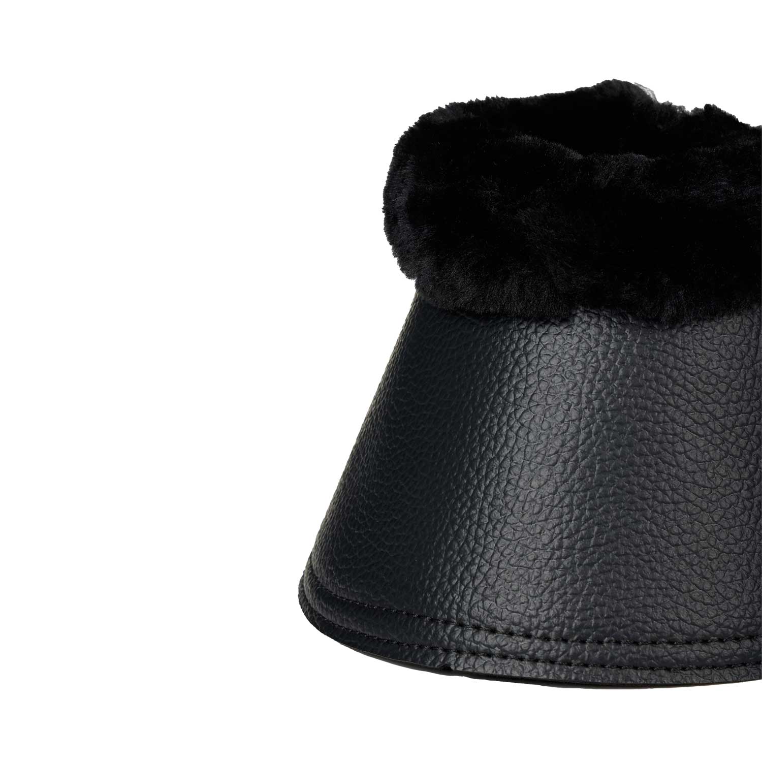 LeMieux Fleece Wrapround Over Reach Boots Black - Image 4