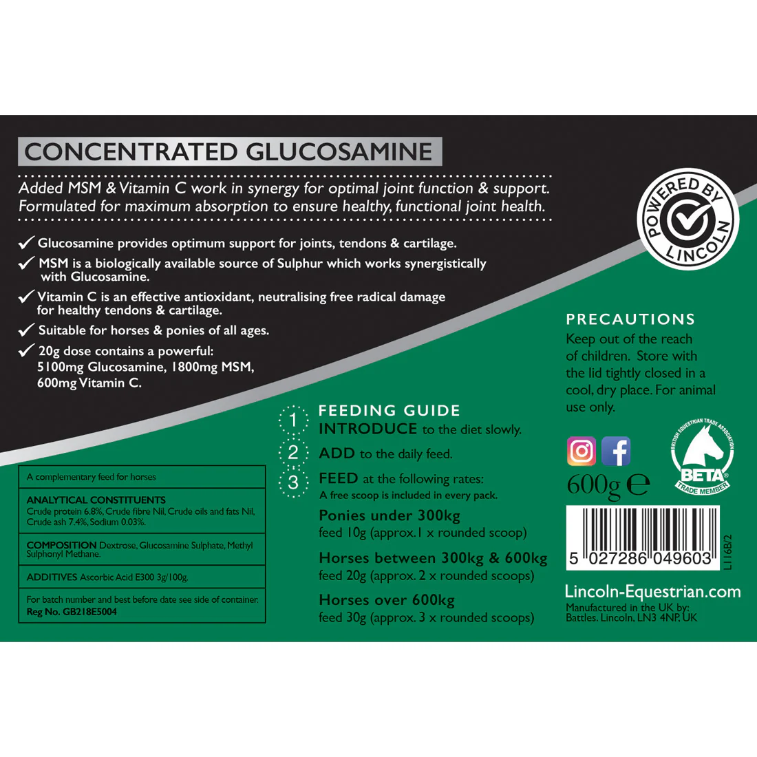 Lincoln Glucosamine Premier Concentrate - Image 2