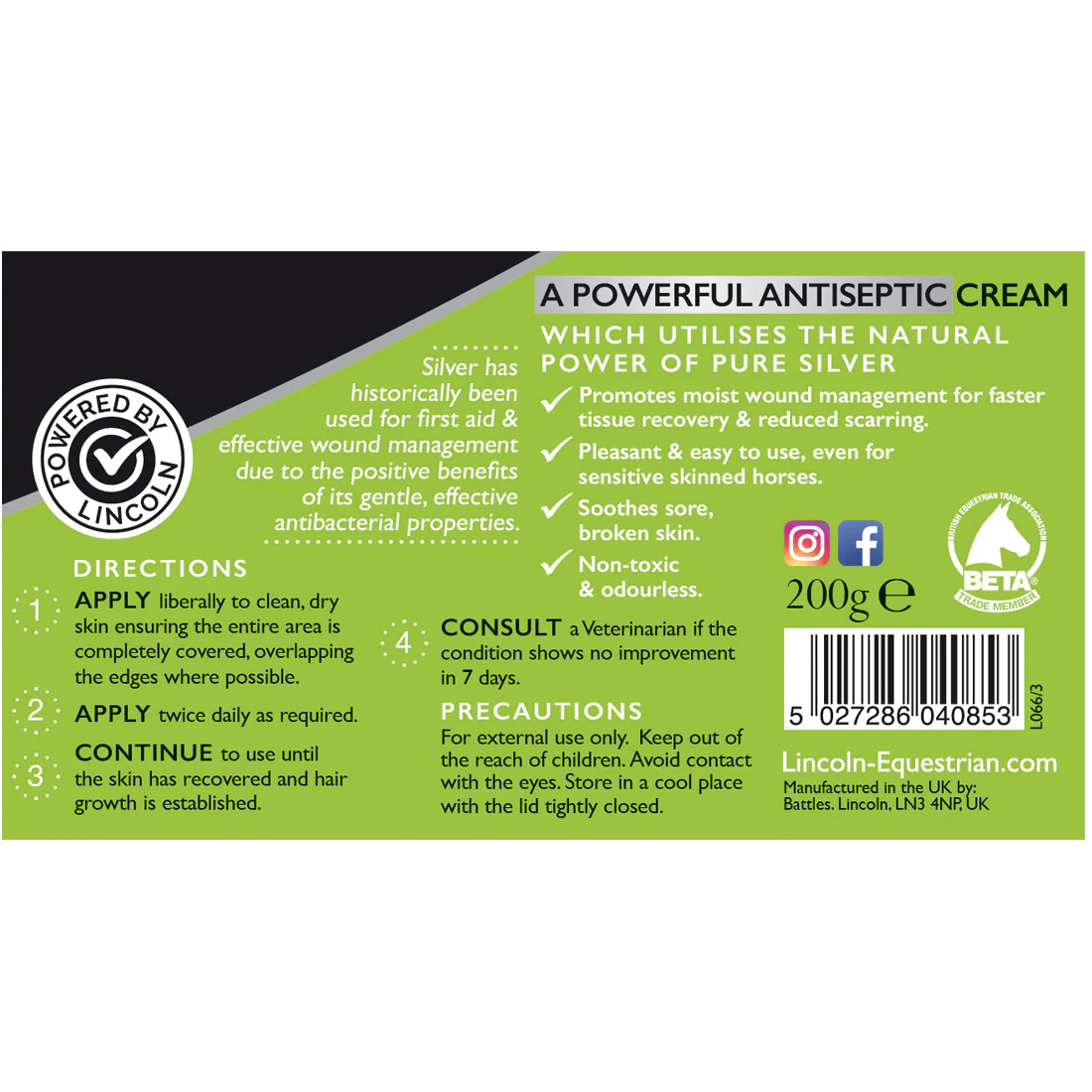 Lincoln Silver Wound Cream - Image 2