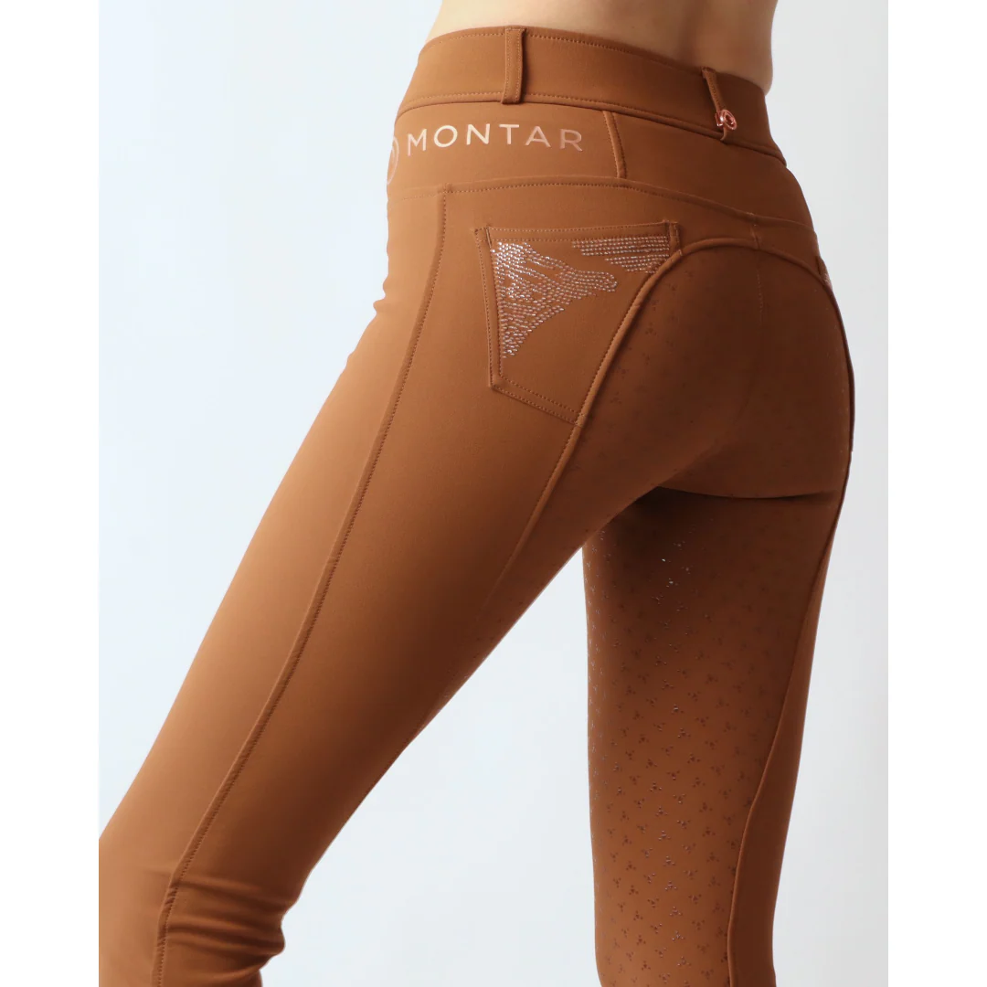 Montar Rosa Full Grip Breeches With Rosegold Crystals - Image 11