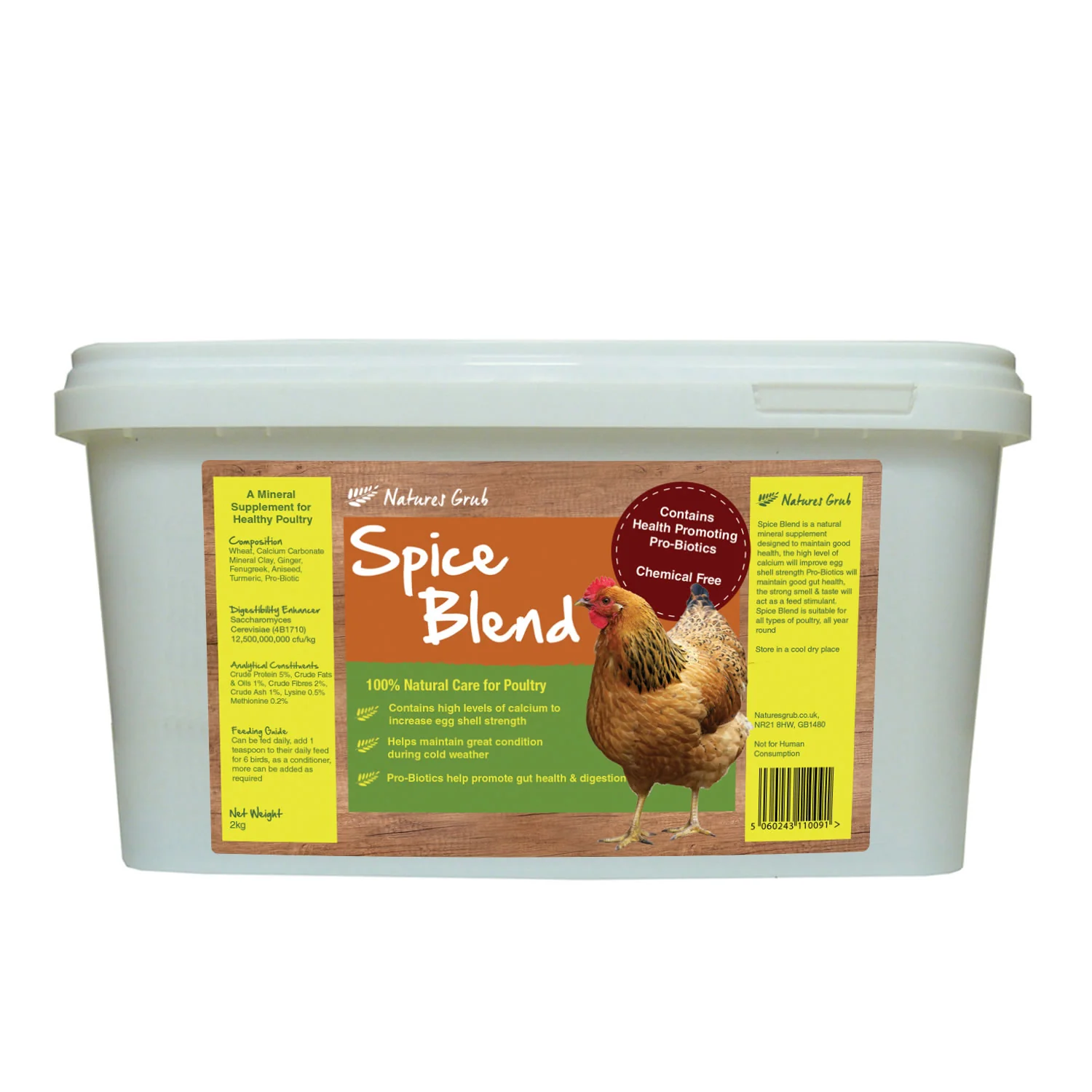 Natures Grub Poultry Spice With Probiotics - Image 2