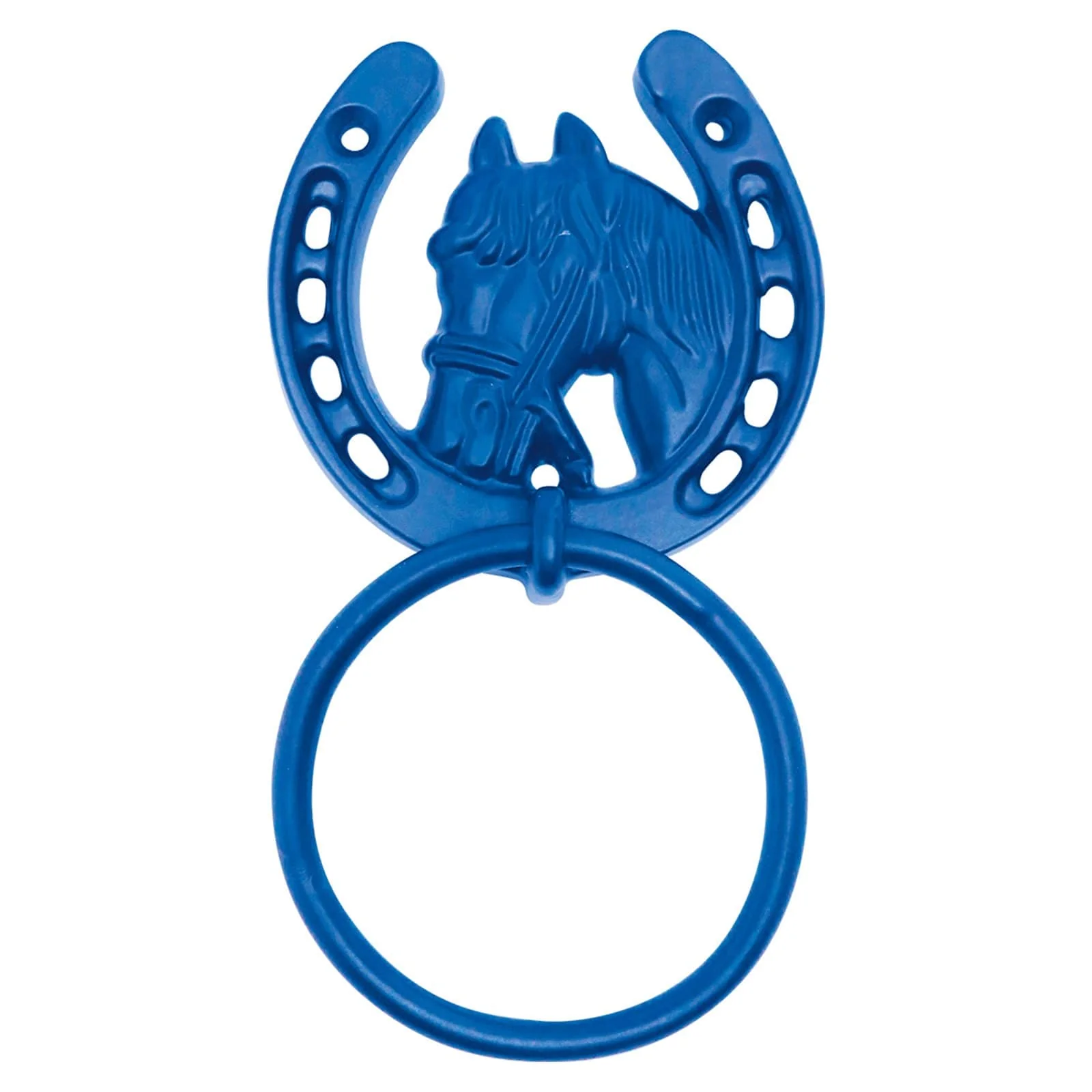 Perry Equestrian Horse Shoe Tie Rings on Plate - Image 3