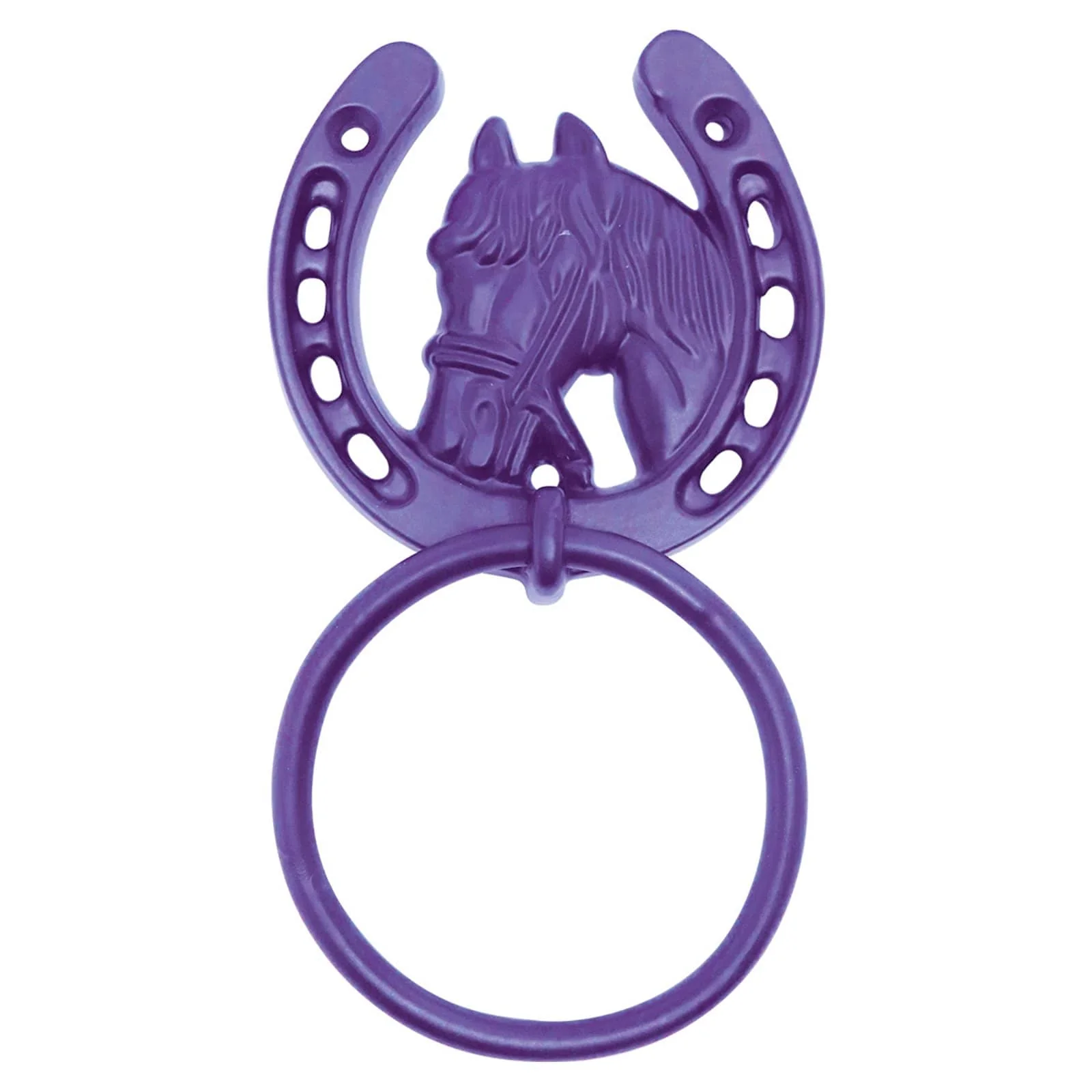 Perry Equestrian Horse Shoe Tie Rings on Plate - Image 6