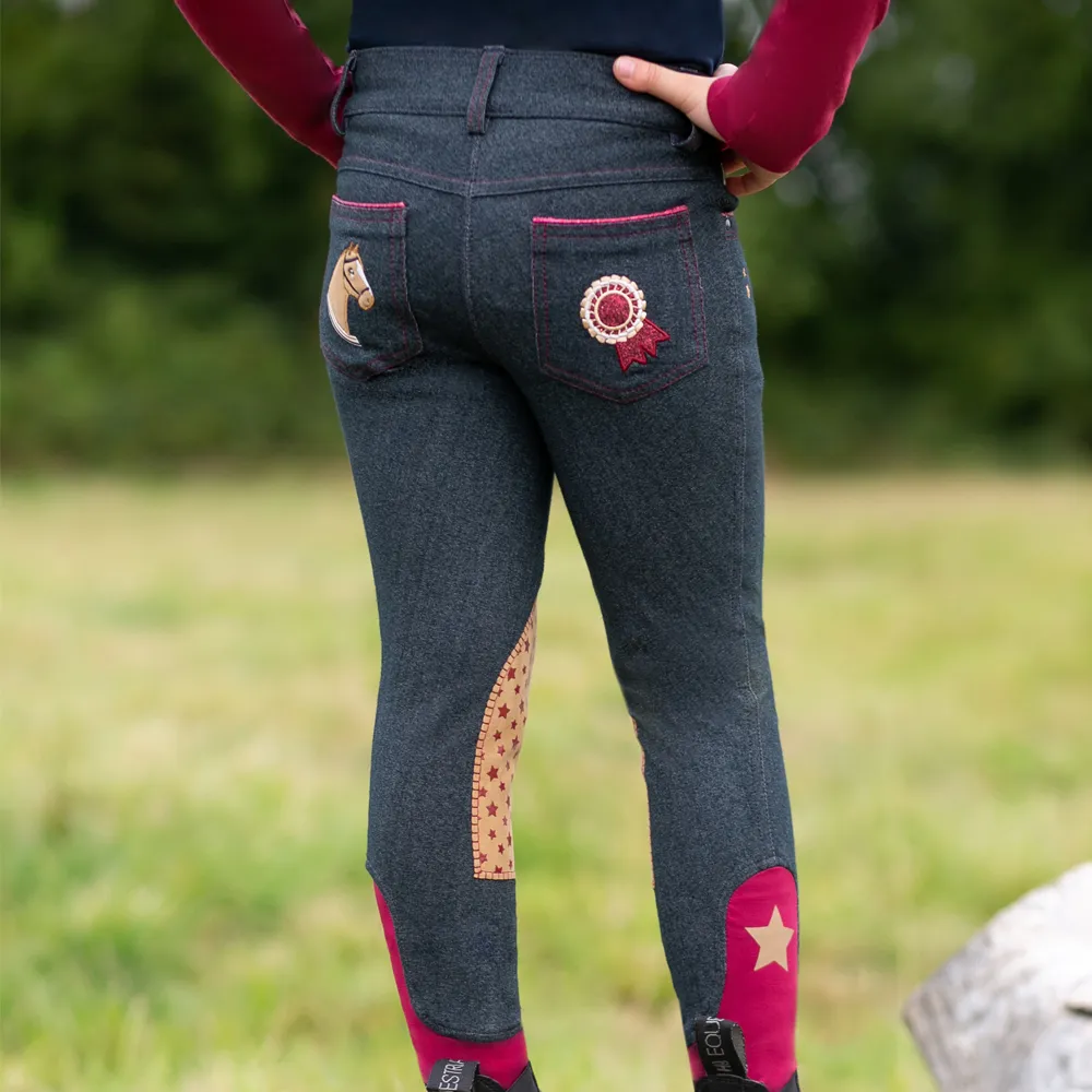 Riding Star Collection Denim Jodhpurs by Little Rider - Image 6
