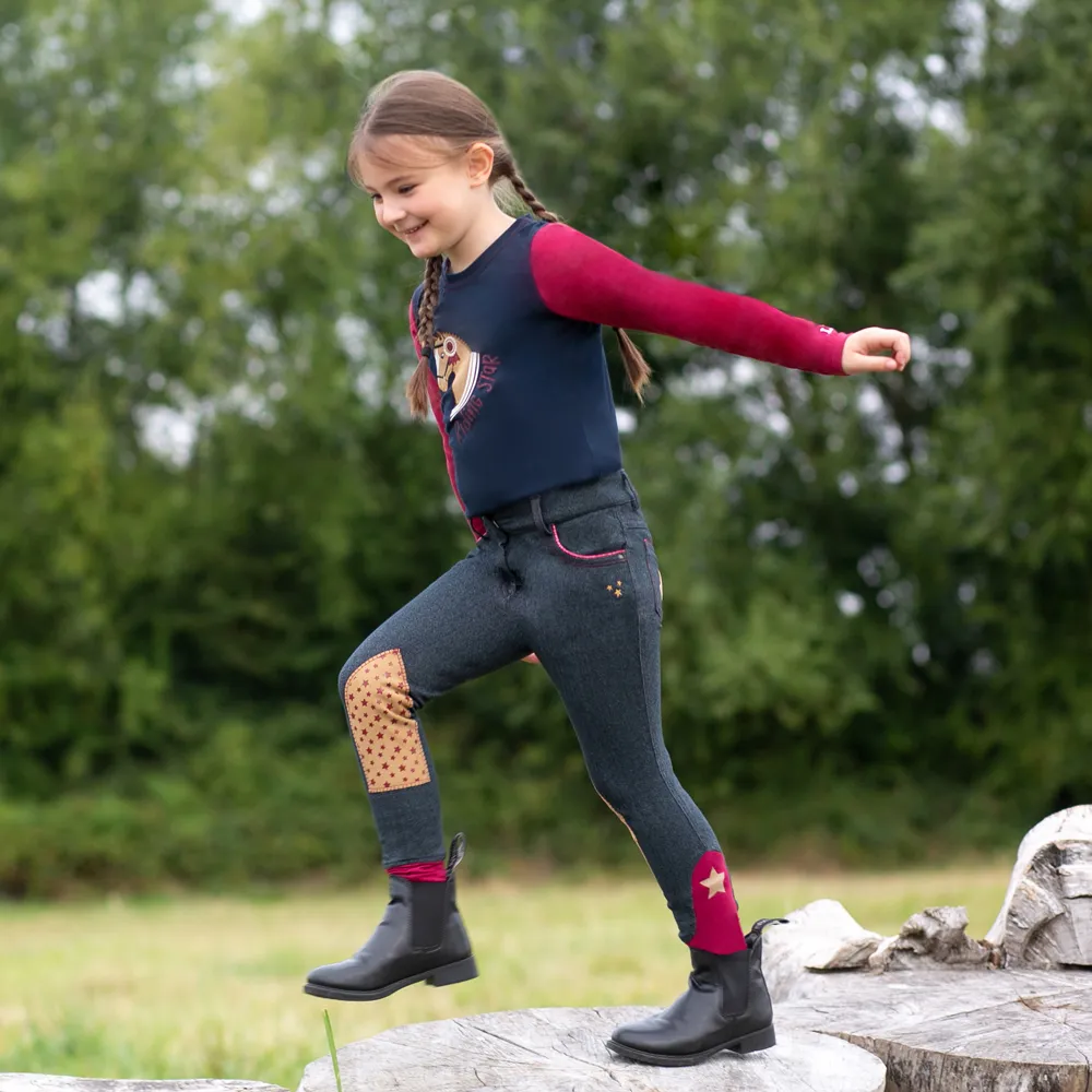 Riding Star Collection Denim Jodhpurs by Little Rider - Image 8