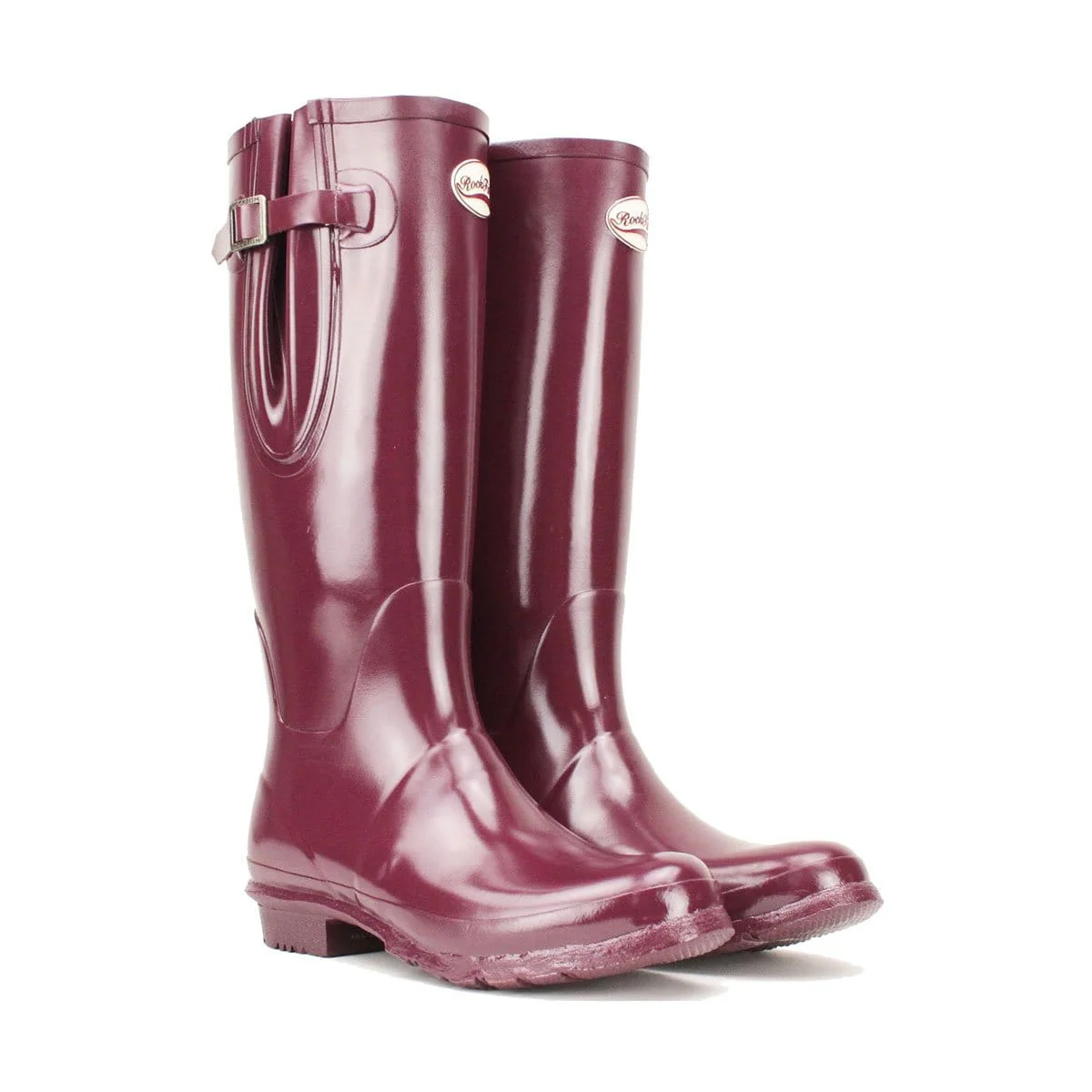 Rockfish Women's Tall Adjustable Gloss Wellington - Image 3