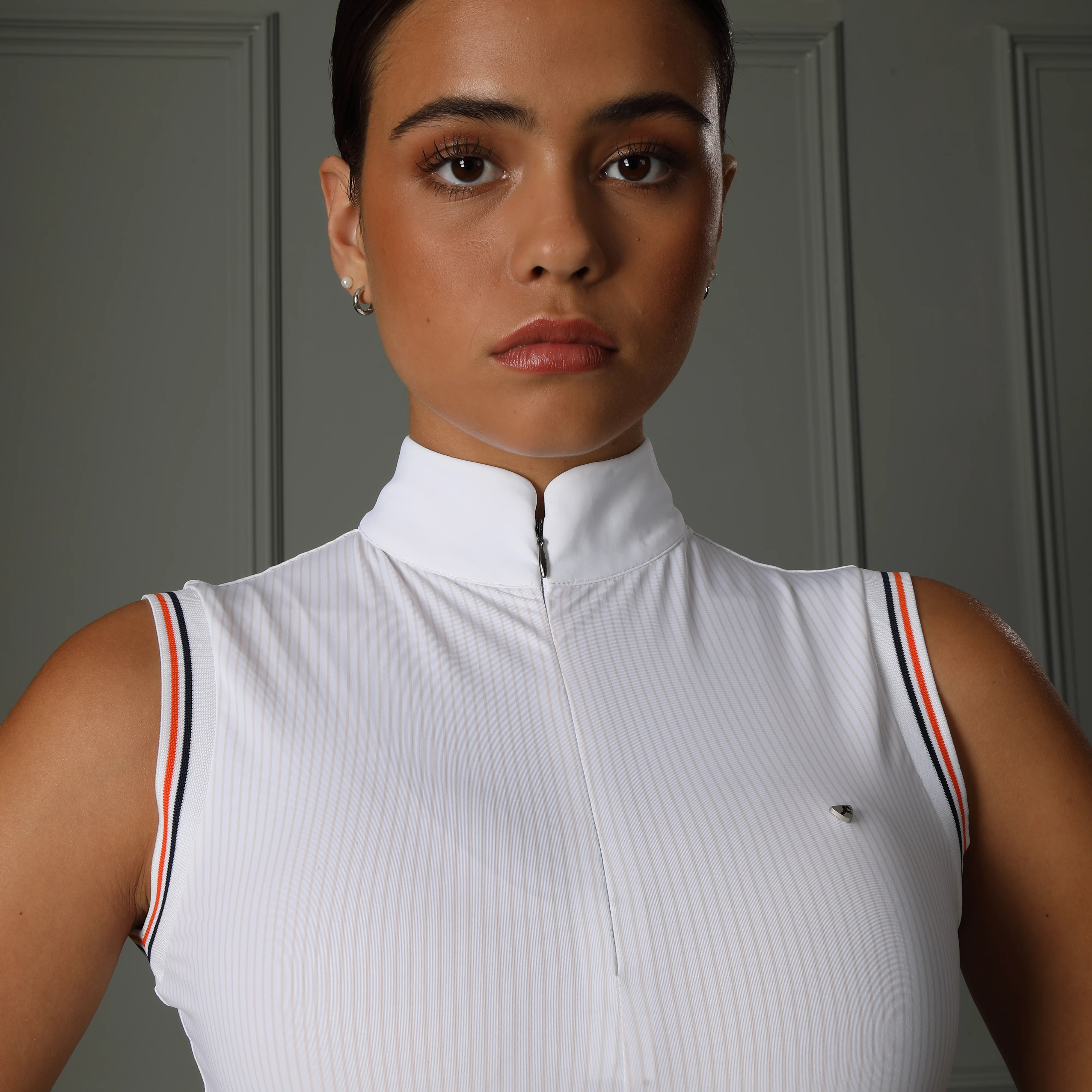 Shires Aubrion Arcaster Ladies Sleeveless Show Shirt - Image 8