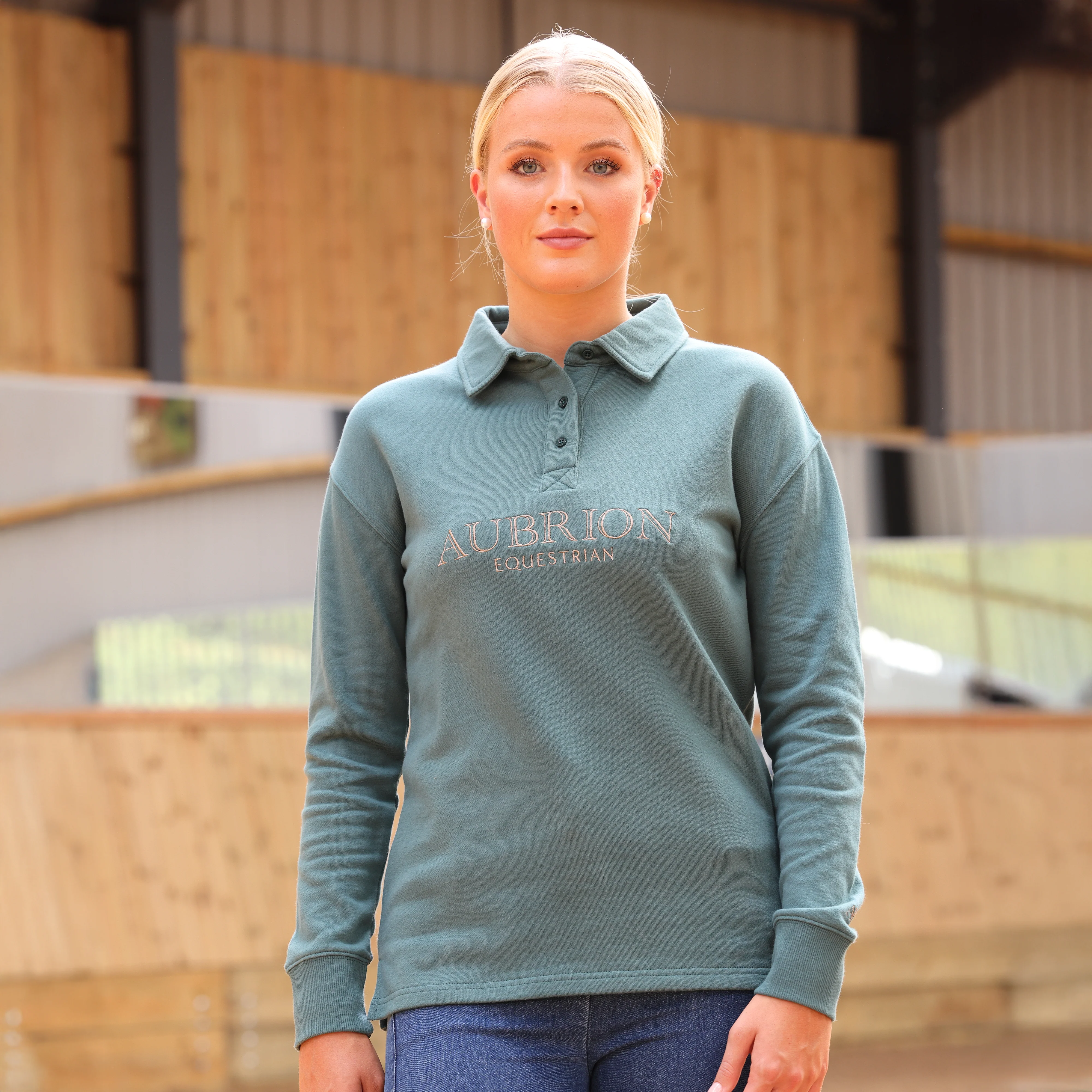 Shires Aubrion Equestrian Button Sweatshirt - Image 7
